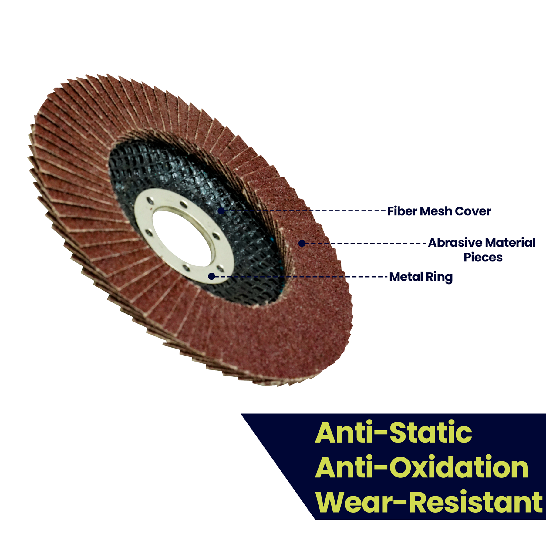 10x Flap Discs 115mm Sanding 80 Grit Grinding Wheels Disc 4.5" Aluminium Oxide - Image 8