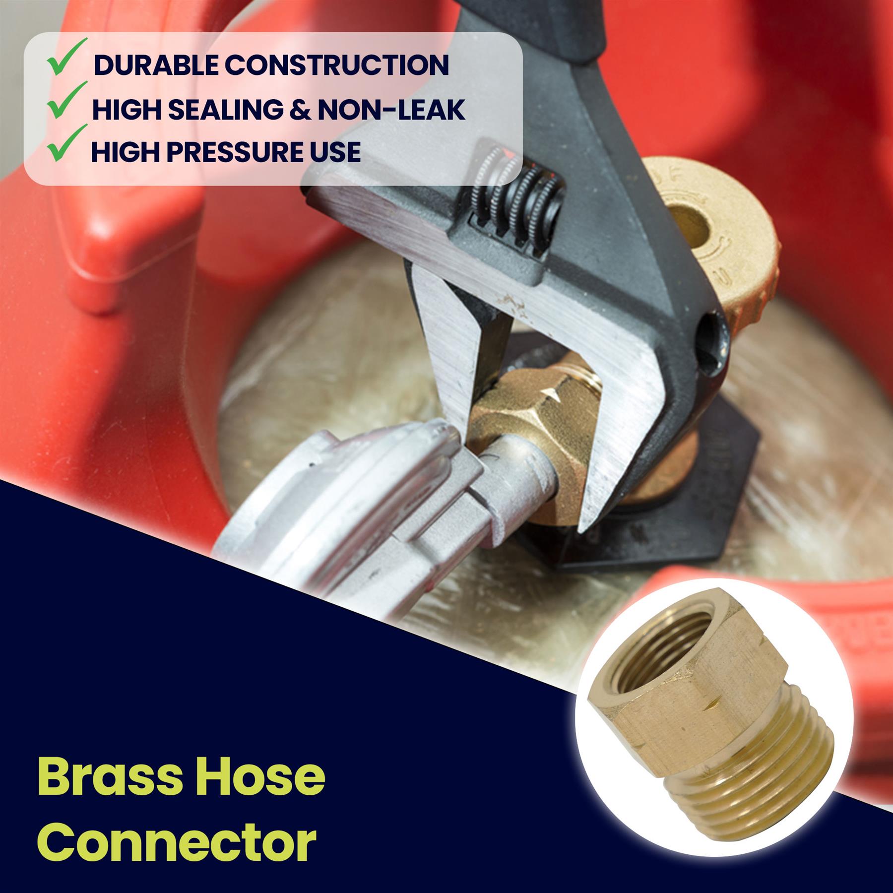 Gas Hose Connector Converter Converts 21.8-14 to G 3/8-19 - Image 2