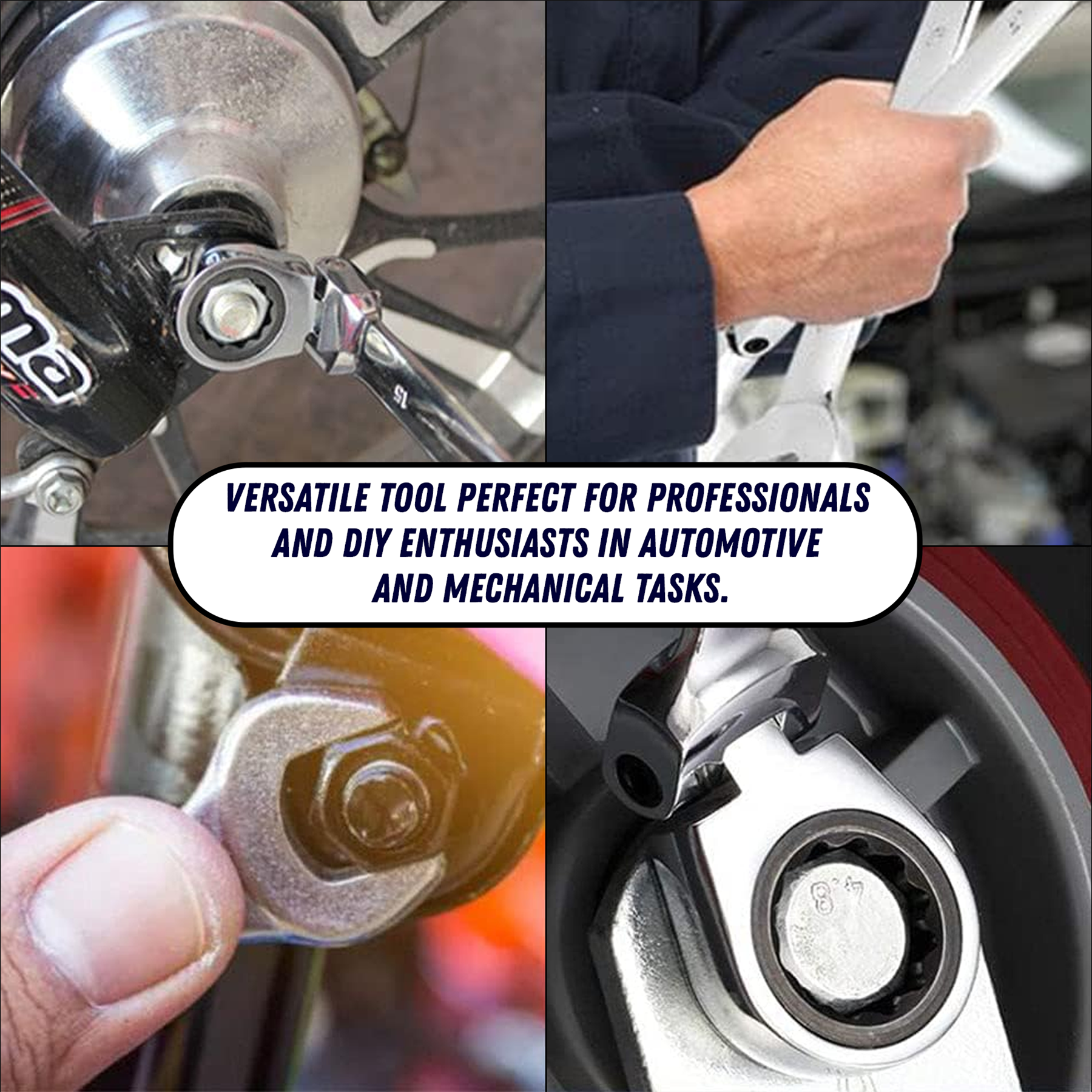 Ratchet Spanner Flexible Head Metric Wrench 13mm Spanner for DIY Hand Tools Car Bicycle Repair - Image 3