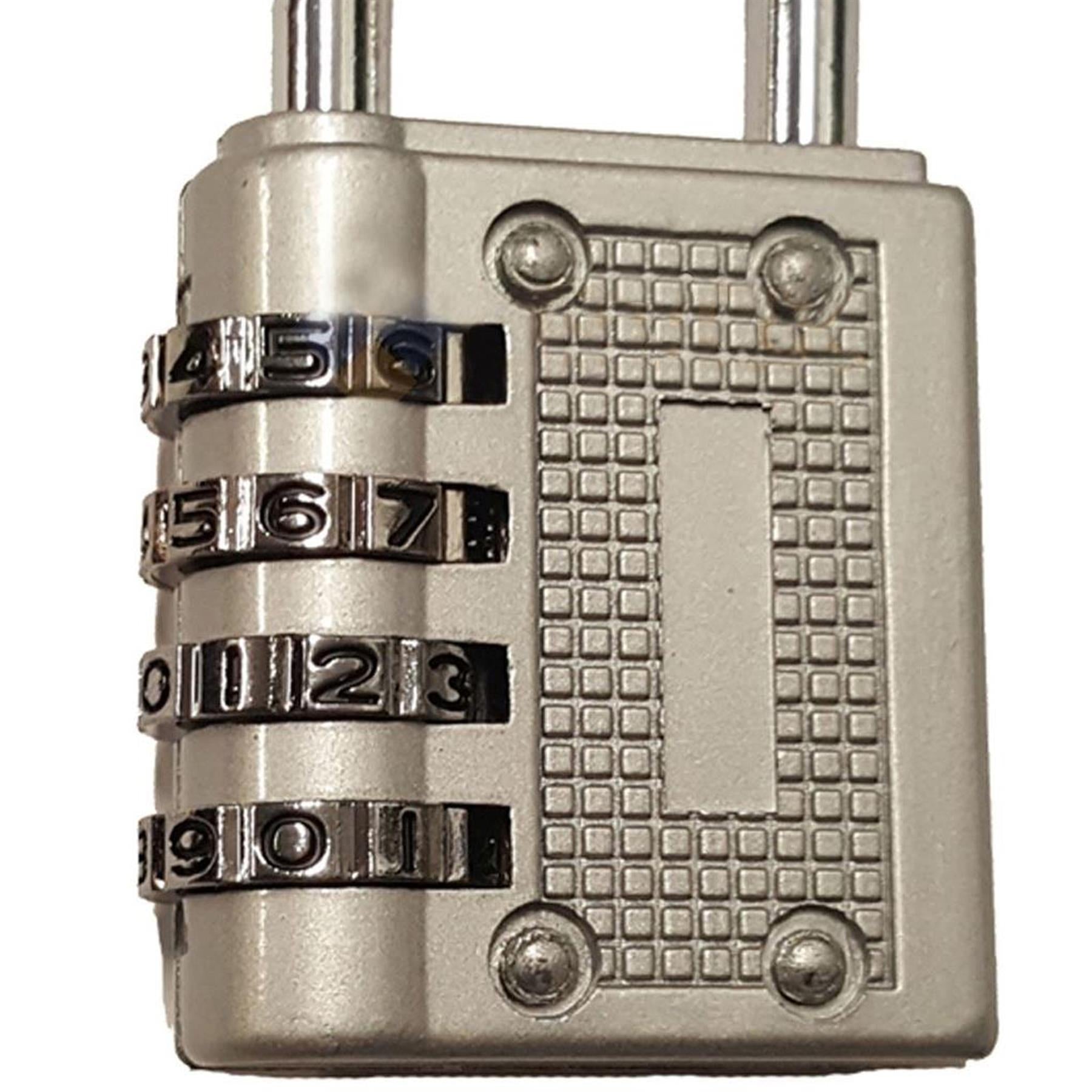 4 Digit Combination Padlock Heavy Duty Outdoor Lock Gym Travel Luggage Locker Grey - Image 10