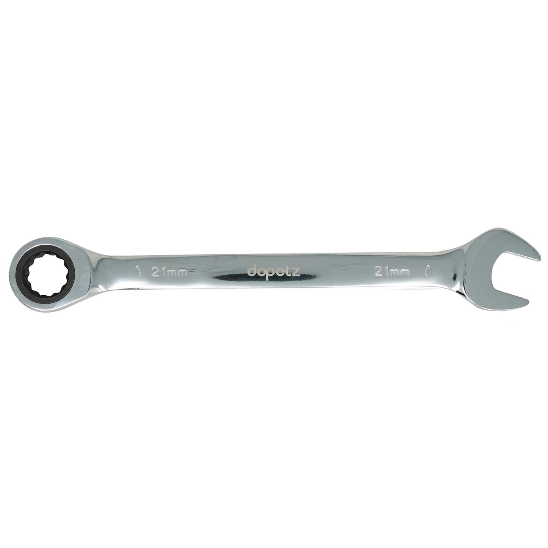 Fixed Head Ratchet Spanner 21mm Chrome Vanadium Steel Combination Wrench Open End Metric Spanner - Image 7