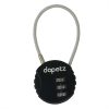 3-Digit Combination Lock | Bag, Backpack, Travel, Cycle Security Wire Padlock by Dapetz