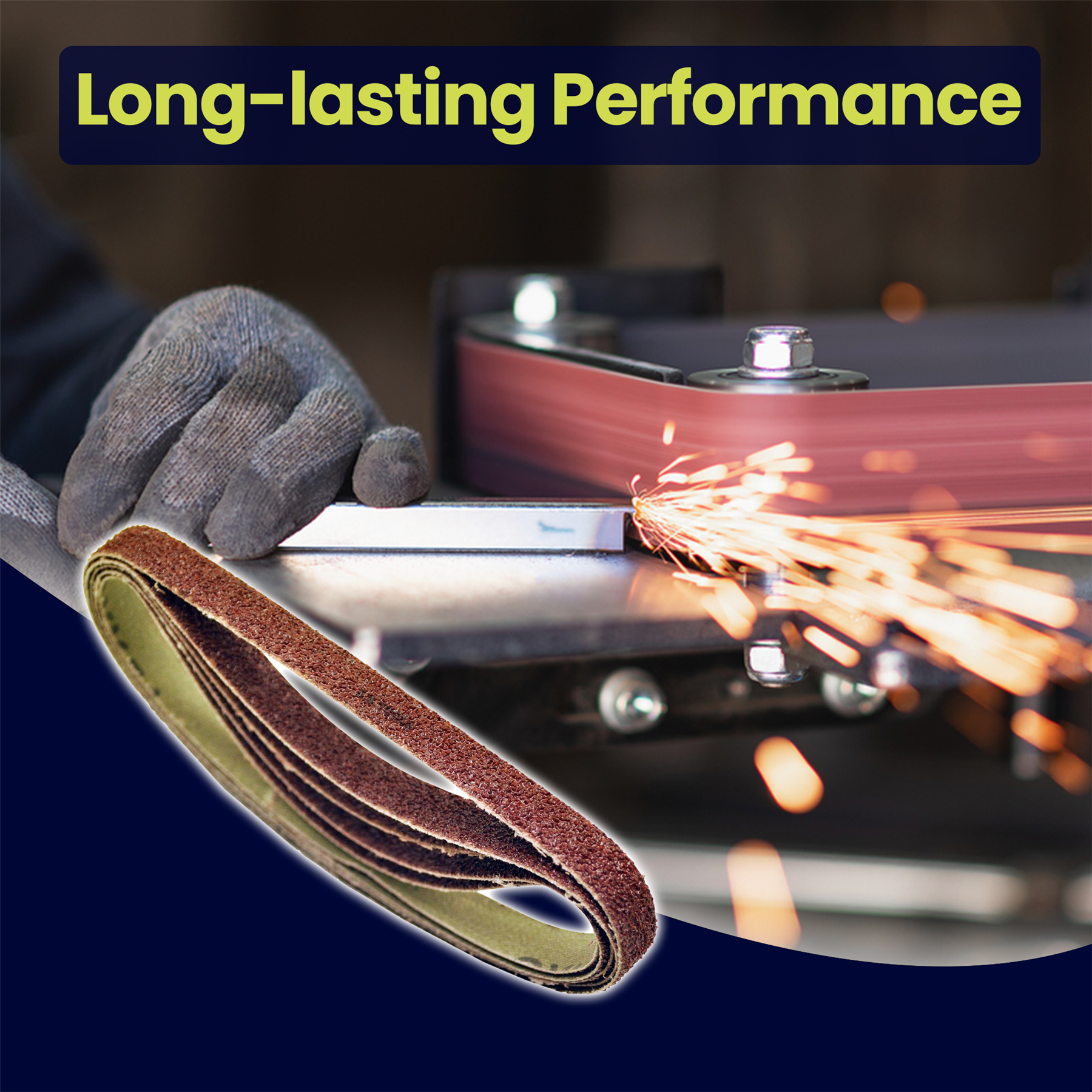 5 Pack Sanding Belts 330mm x 10mm (80 Grit) Coarse Sander Sheets Sanding Belts - Image 7