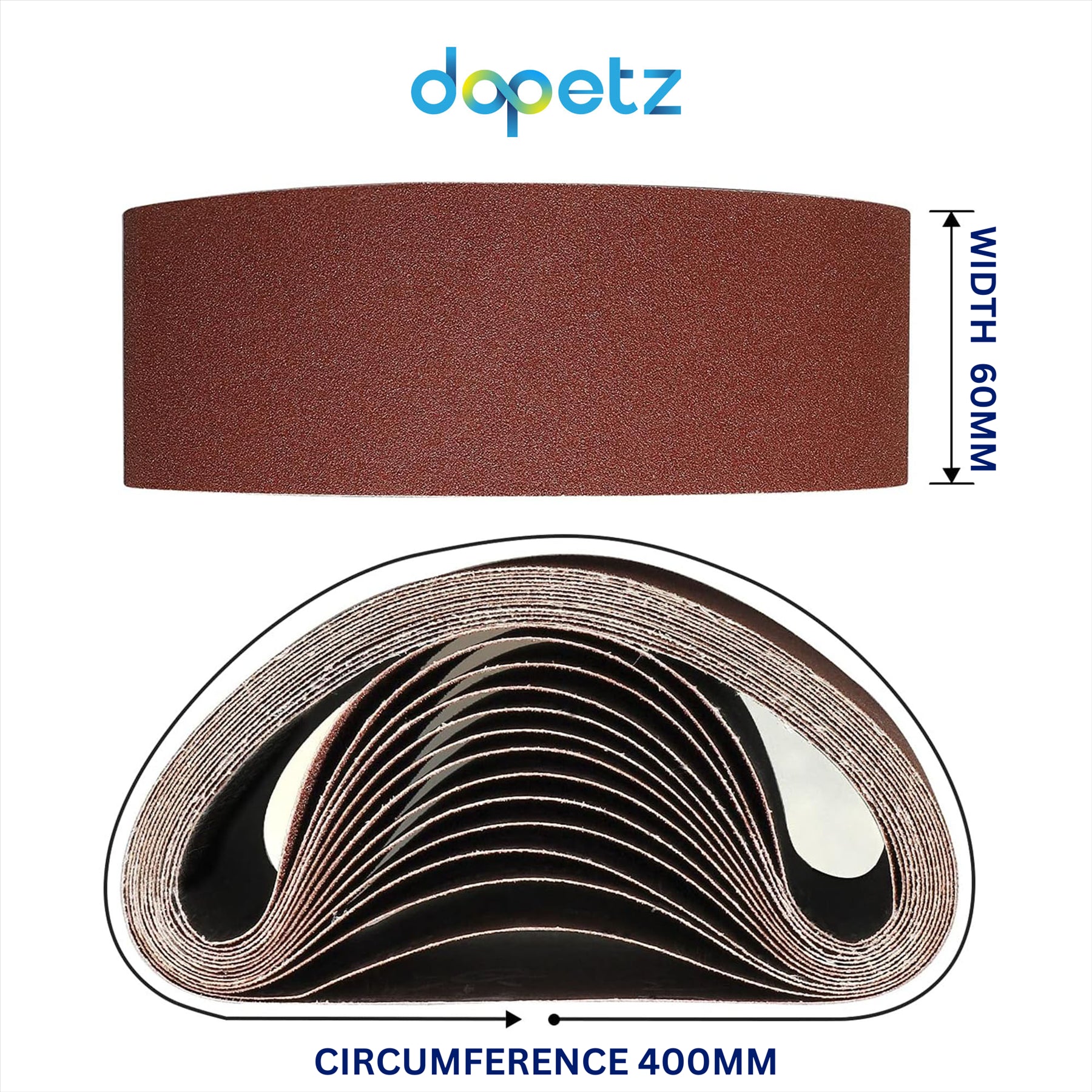 5 Pack Sanding Belts 60 x 400mm (40 Grit) Coarse Sander Sheets Sanding Belts - Image 4