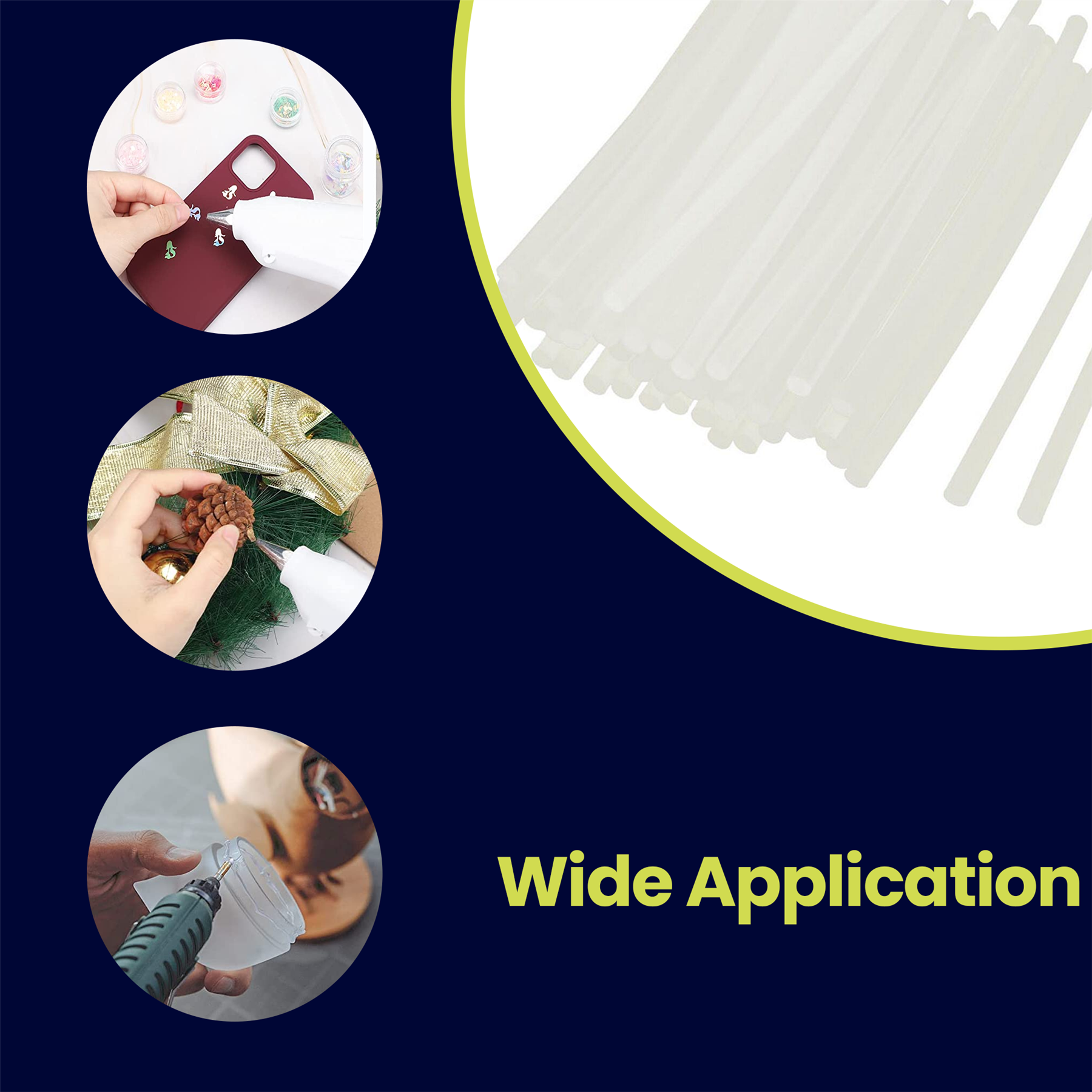 1x HOT MELT GLUE GUN STICKS 11mm x 100mm LONG FOR CRAFT ADHESIVE CLEAR MINI - Image 8