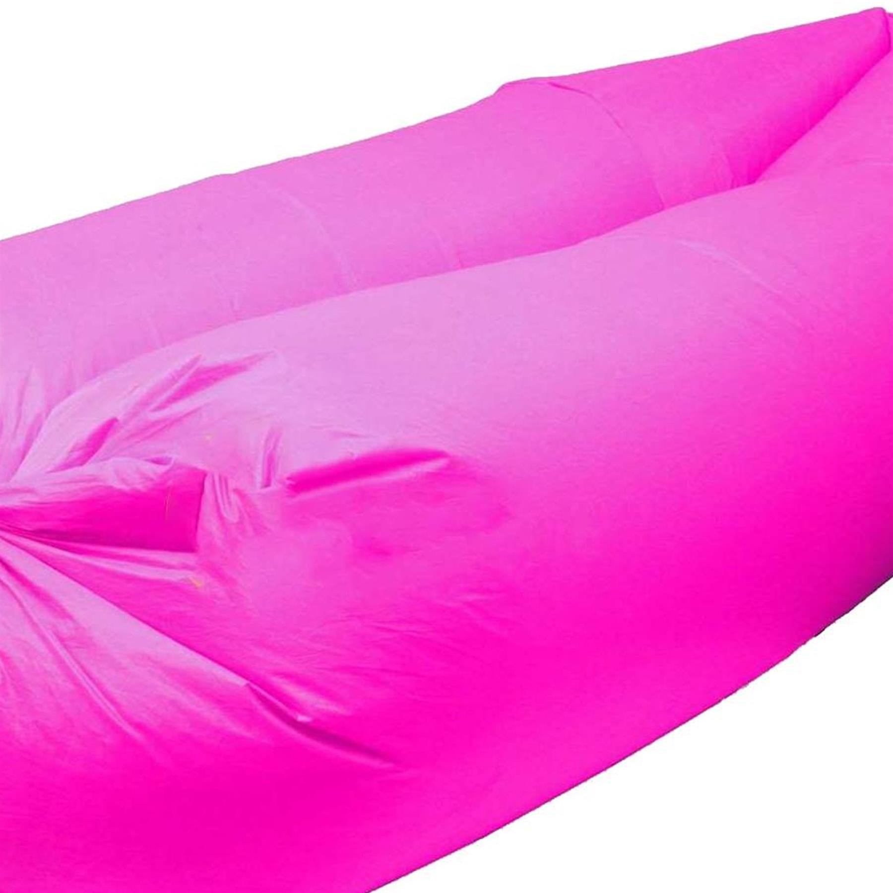 Pink Inflatable Sofa Air Bag Lounger Chair Comfort Outdoor Camping Beach Relax - Image 7