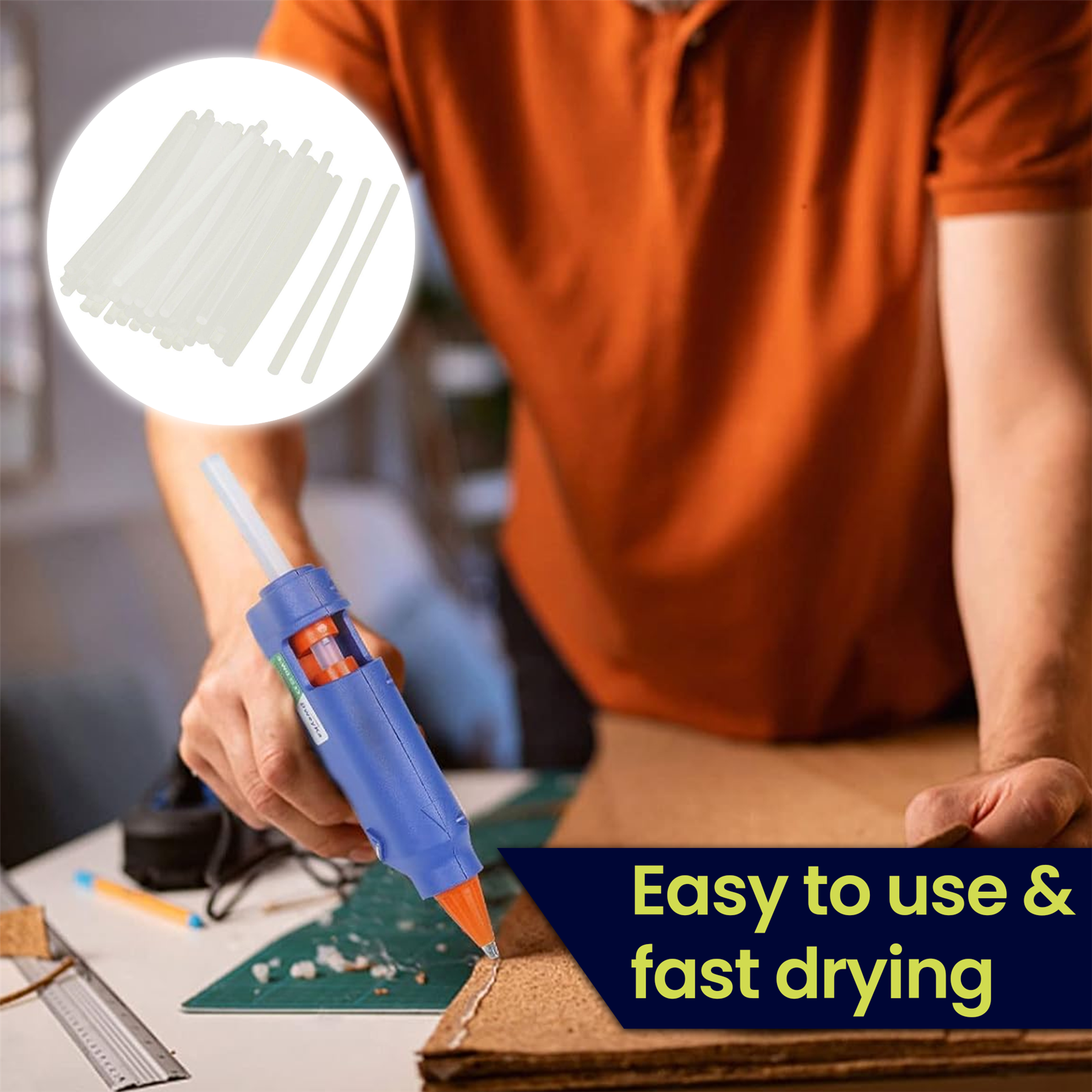 1x HOT MELT GLUE GUN STICKS 11mm x 100mm LONG FOR CRAFT ADHESIVE CLEAR MINI - Image 5