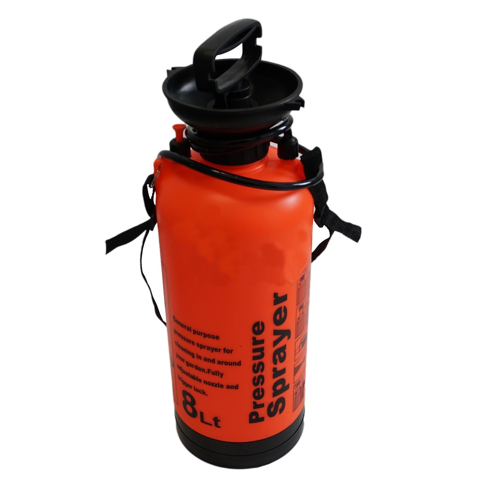 8L Pressure Sprayer Bottle Pump Action for Fertilizer Pesticides Fungicides Weed Killer Indoor Outdoor
