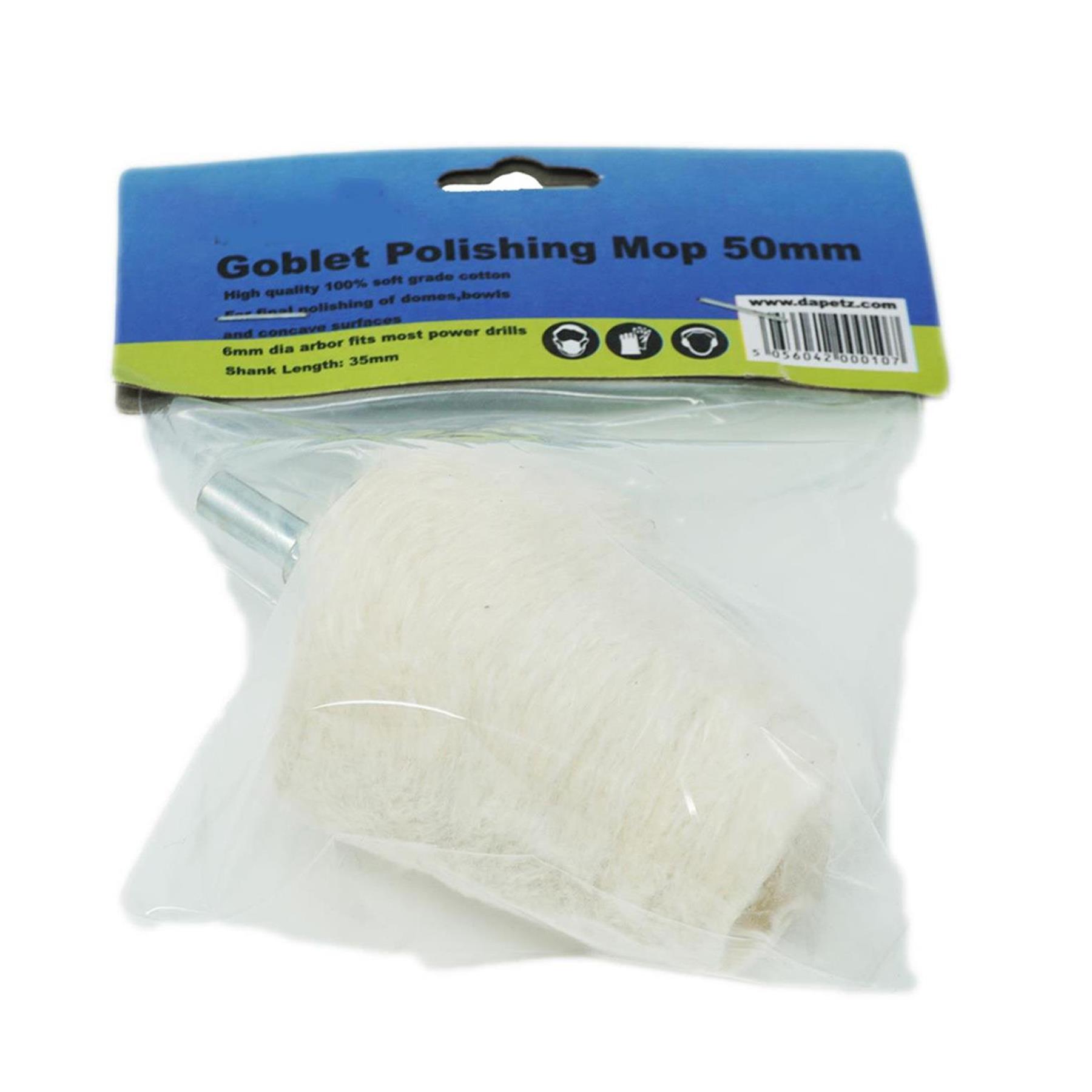 Goblet Polishing Mop 50mm Cotton Cone Polishing for Metal Aluminium Stainless Steel Plastic Ceramic Glass - Image 6