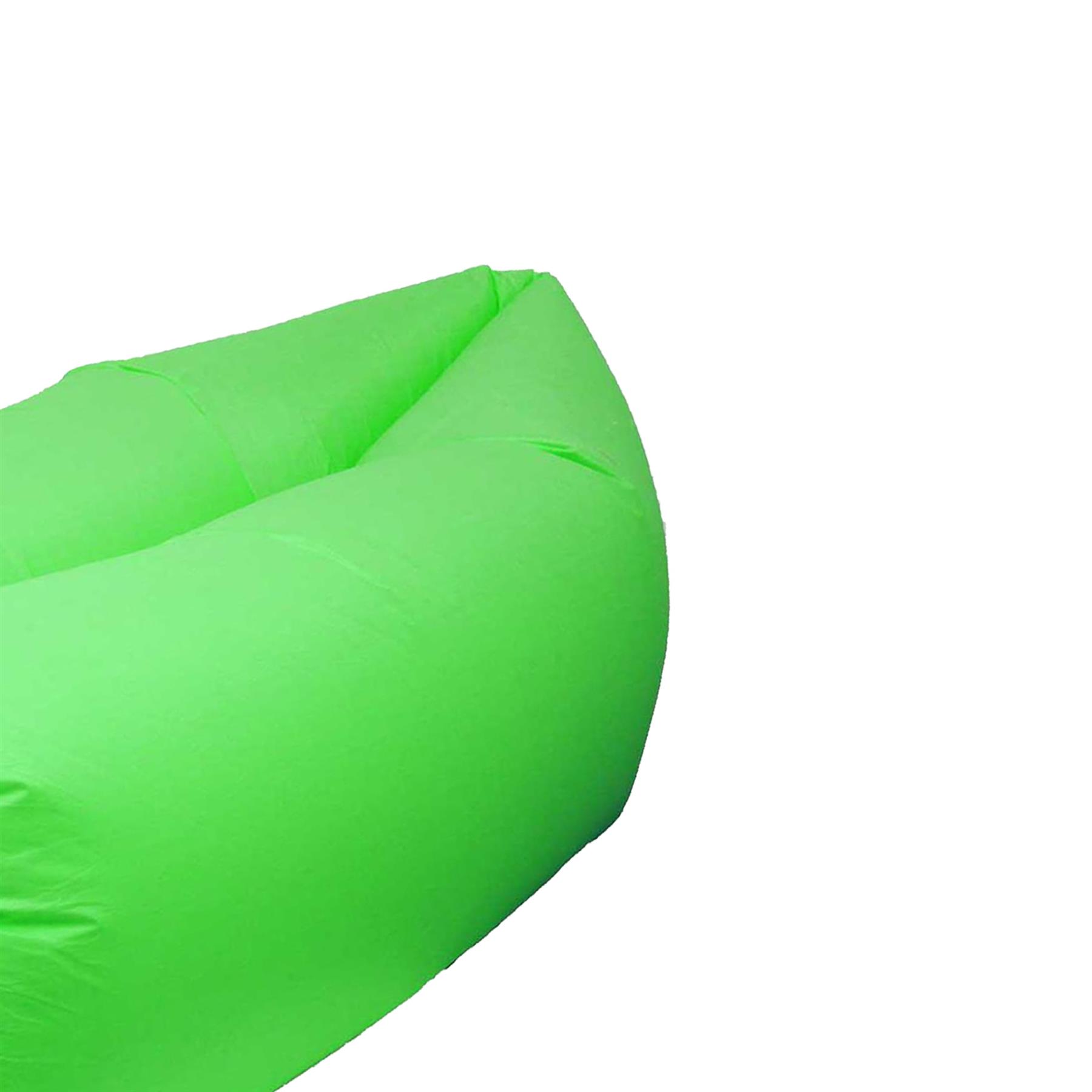 Green Inflatable Sofa Air Bag Lounger Chair Comfort Outdoor Camping Beach Relax - Image 6