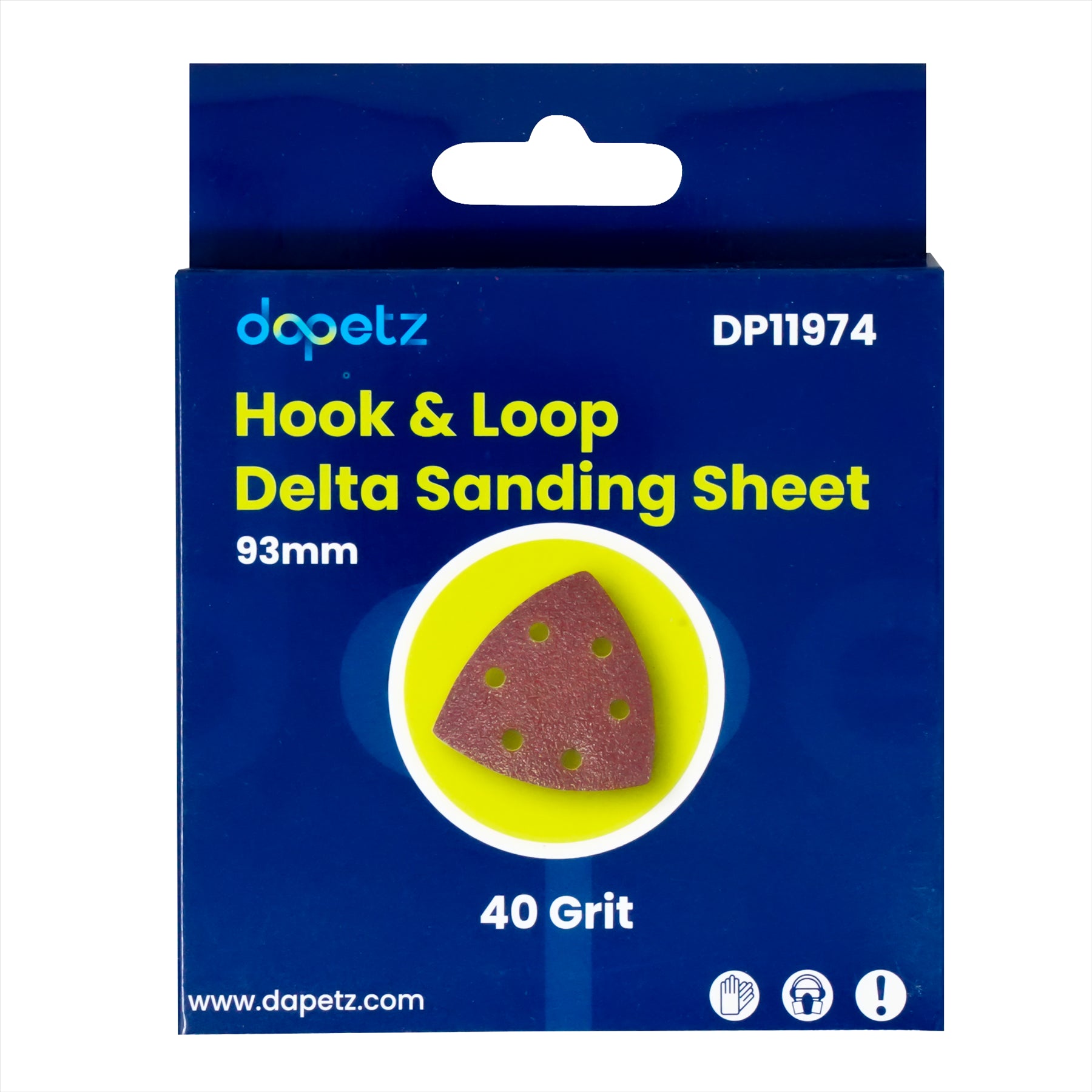 Sanding Sheets Hook and Loop Mouse Sanding Pads Sander Paper Triangle 40 Grit (Pack of 5) - Image 6