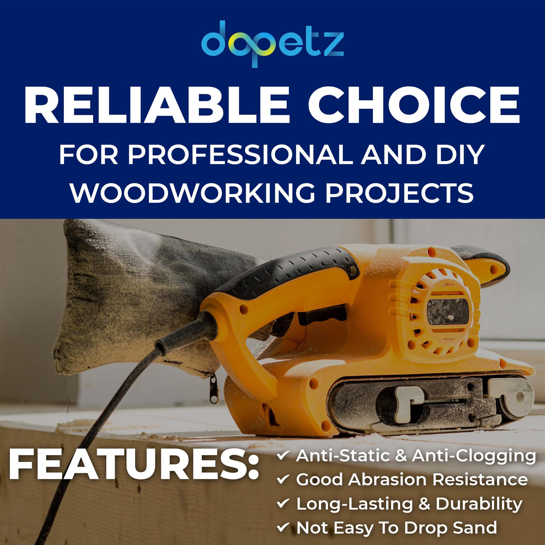 5 Pack Sanding Belts 65mm x 410mm (120 Grit) Coarse Sander Sheets Sanding Belts - Image 5