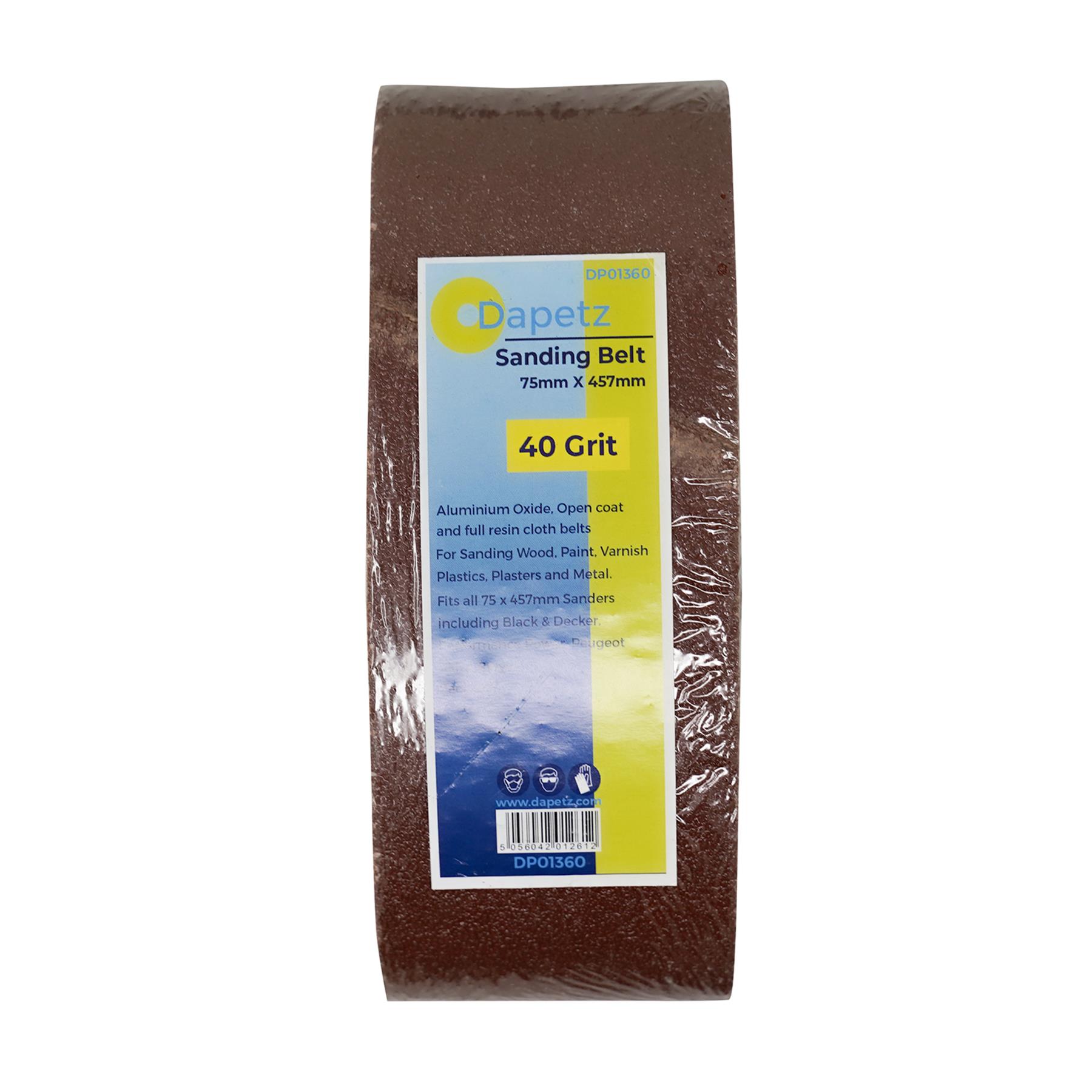 5x Sanding Belts 75mm X 457mm 40 Grit Very Coarse Sander Sheets Sanding Belts - Image 12