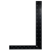 Aluminum L-Square Ruler 8"x12" 200x300mm Black Right Angle Tool for Carpenter Engineer Roofer