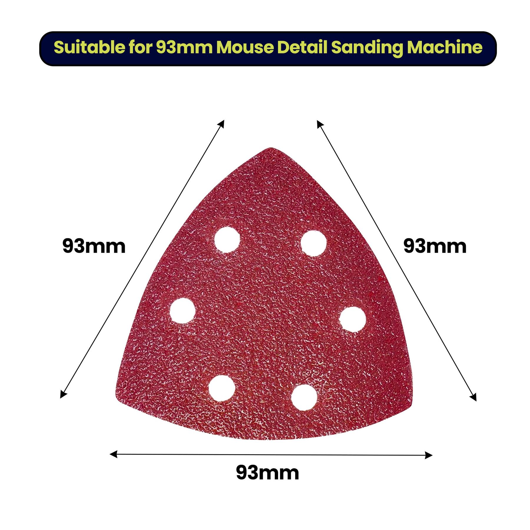 Palm Sander Pads Detail Palm Sanding Pads Triangle Sheets 120 Grit (Pack of 5) - Image 7