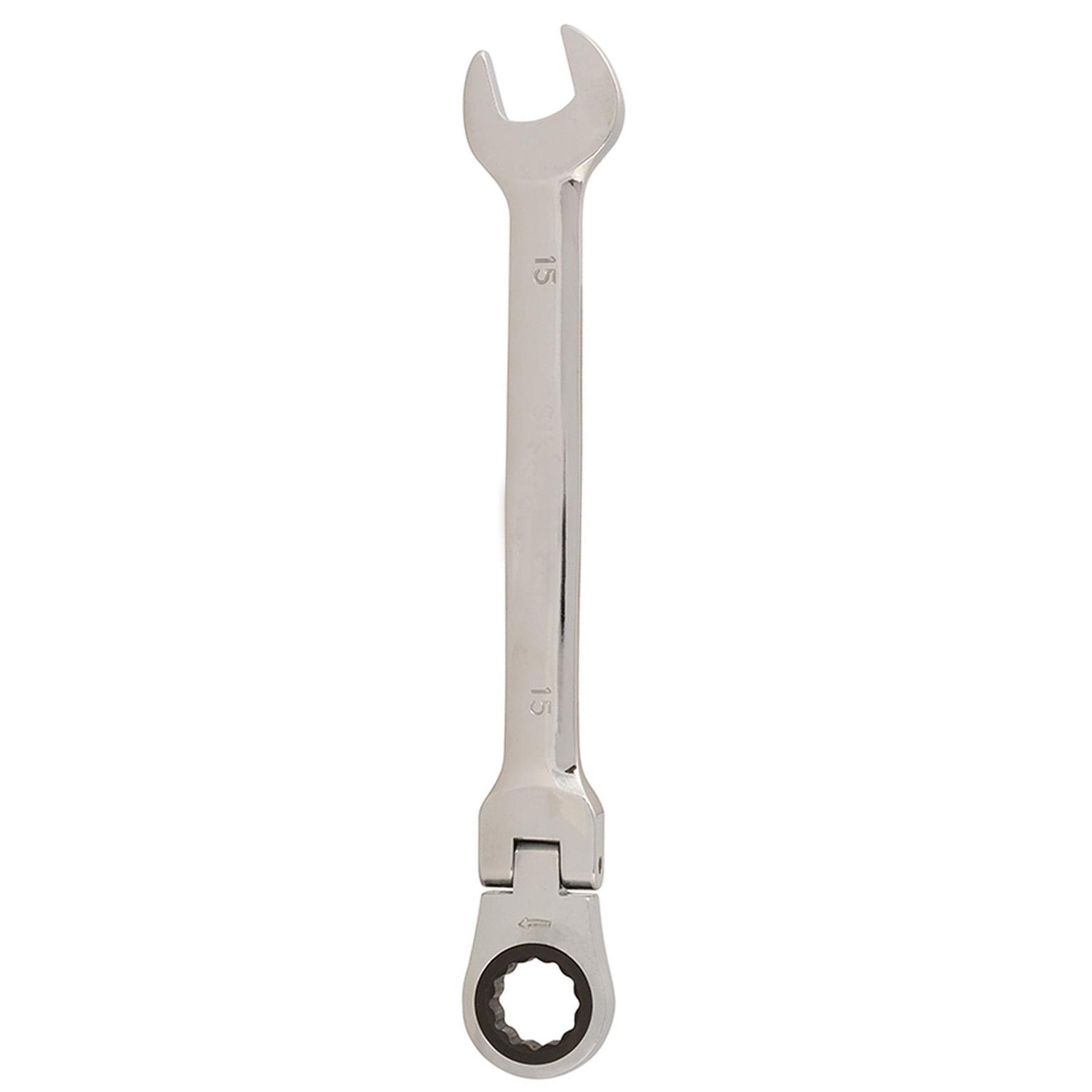 15mm Flexible Head Ratchet Metric Spanner Open End & Ring Guaranteed - Image 11