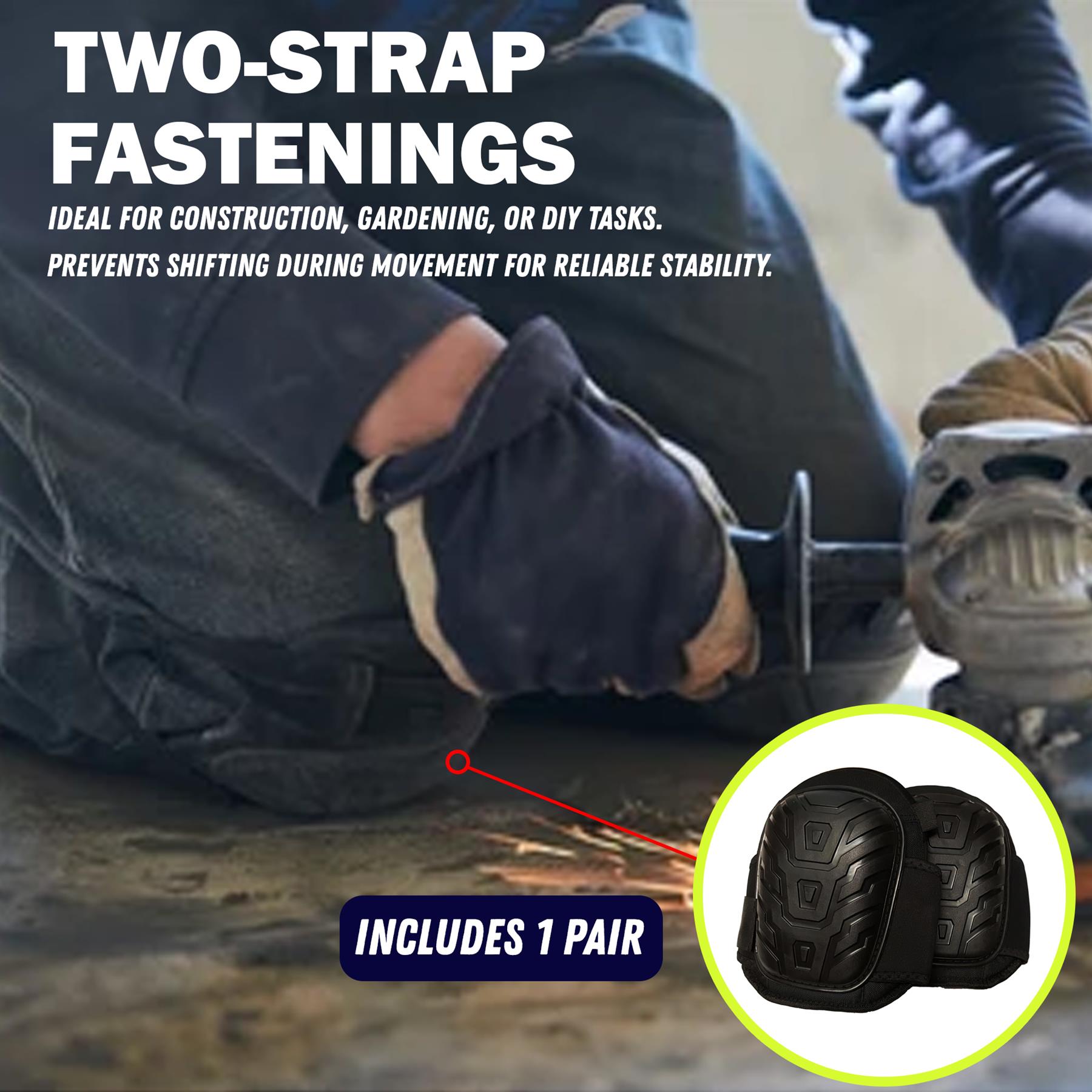 Heavy Duty Knee Pads Pro Soft Gel Filled Kneepads Protectors Safety Work Wear - Image 3