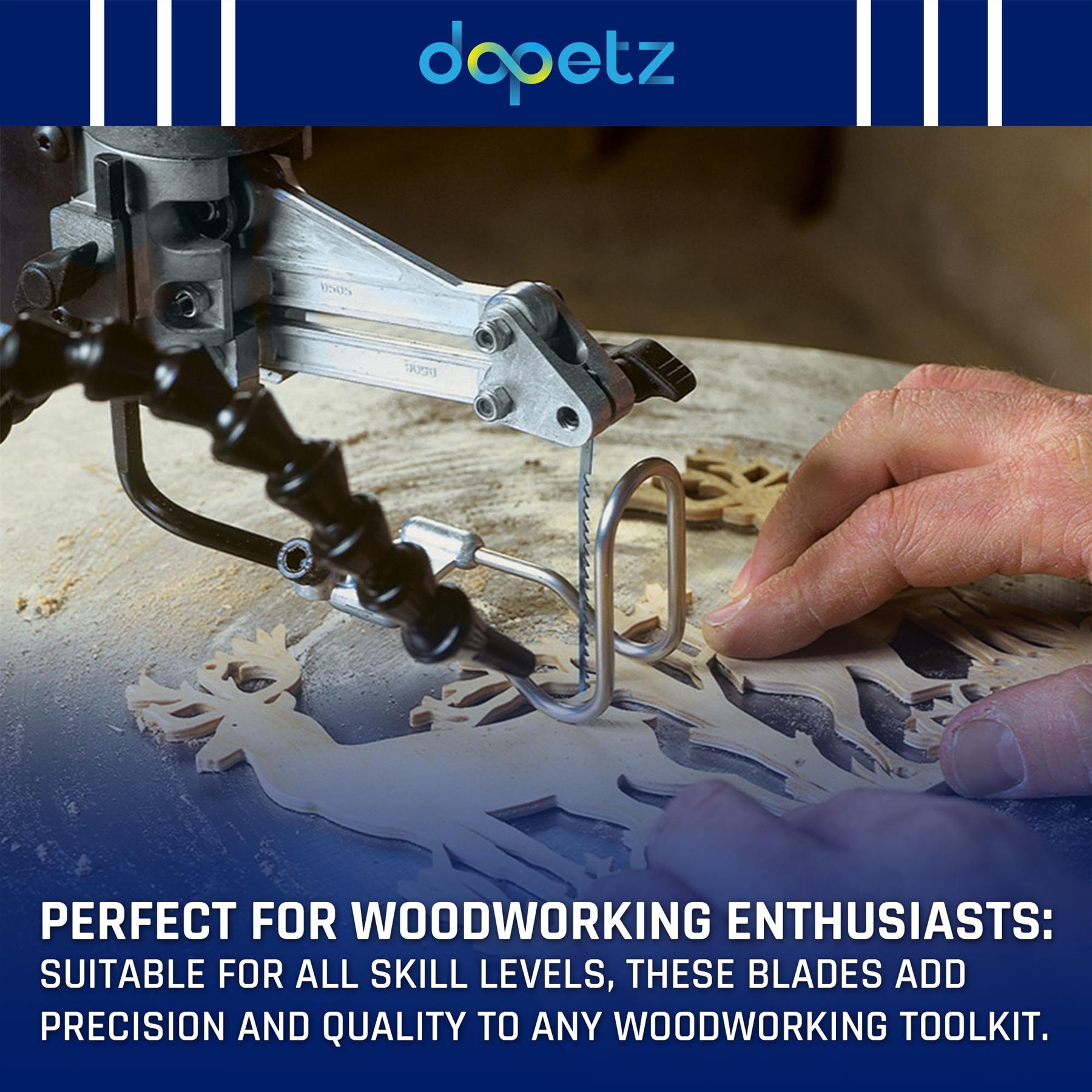 Pack of 10 Scroll Saw Blades 24 TPI - 130mm Pin End Blades for Cutting Plastic, Wood, Metal - Image 5