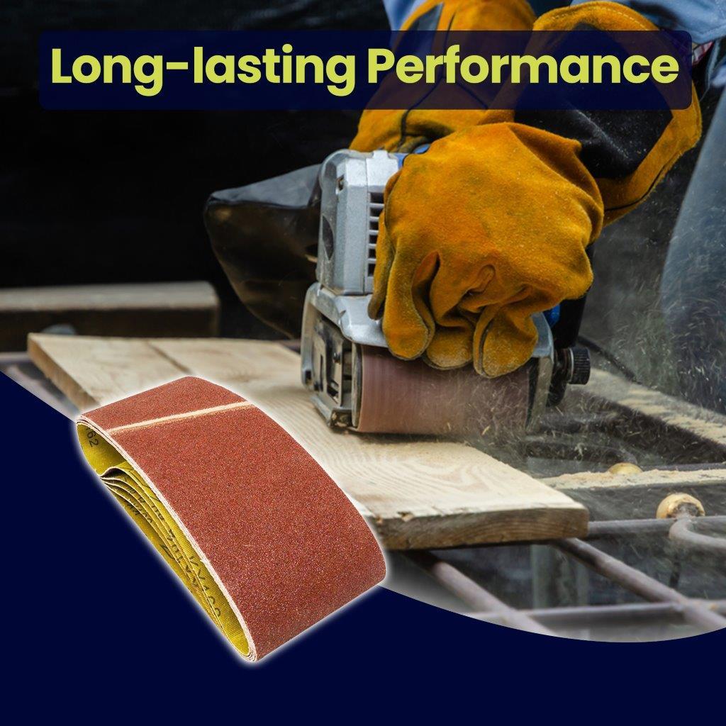 5x Sanding Belts 100 x 610mm 80 Grit Very Coarse Sander Sheets Sanding Belts - Image 6