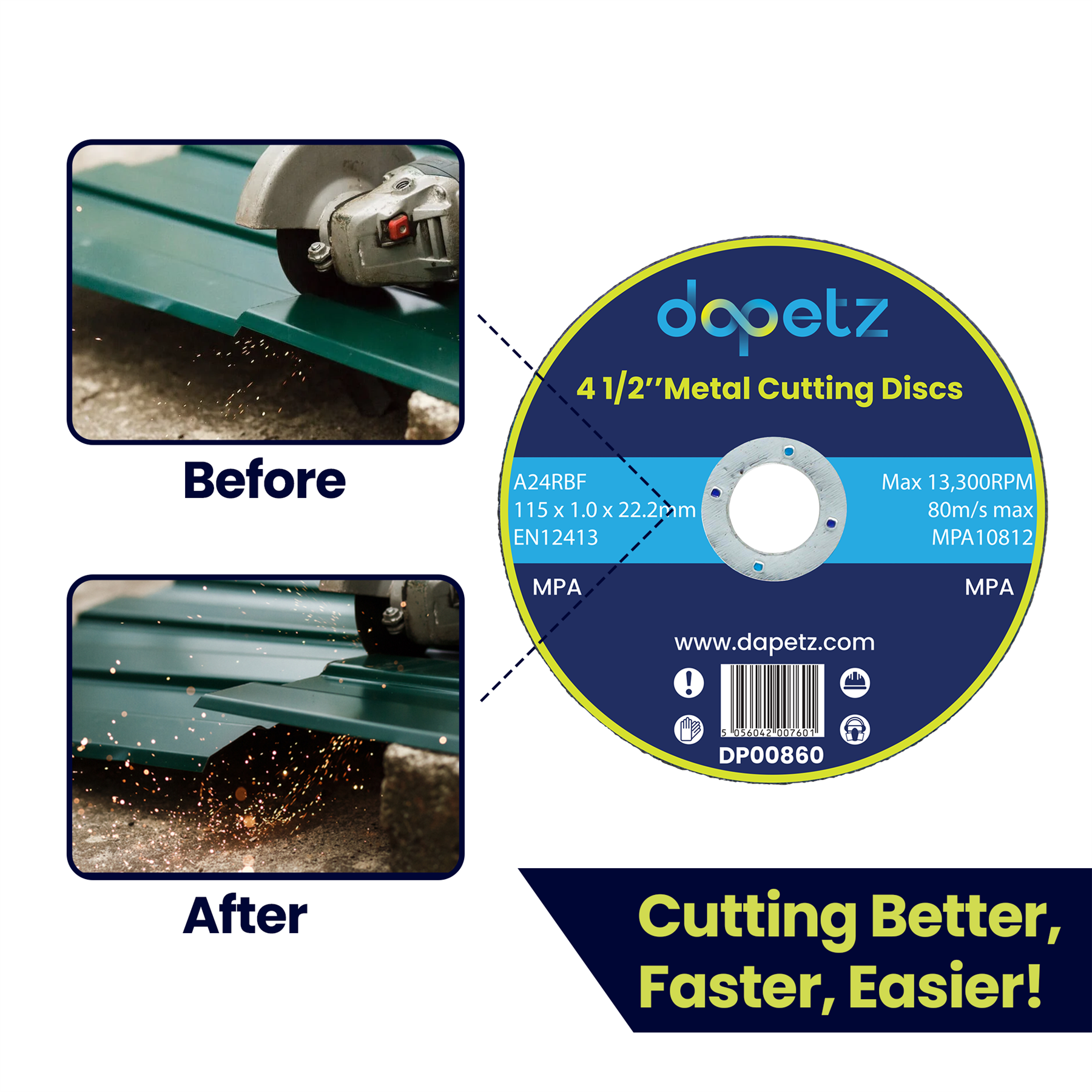 4.5" Ultra Thin Metal Cutting / Slitting Discs 115mm For Angle Grinder 50PCS - Image 7