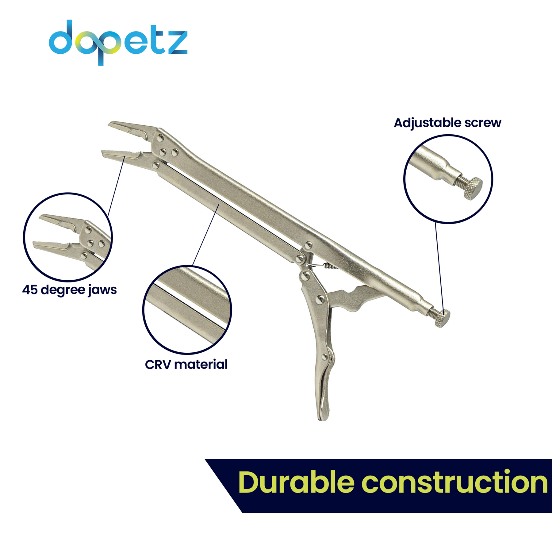 Locking Mole Grip Plier 15" / 380 mm Extra Long Deep Reach Mole Grip - Image 2