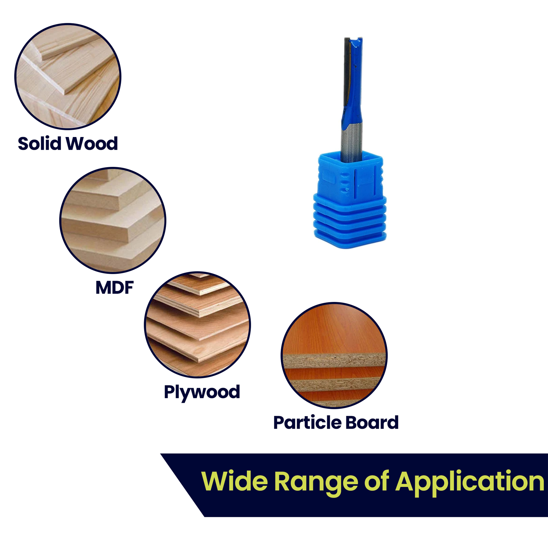 Straight 2 Flute Router Bit Cutter 1/4" Shank Carbide TCT Groove Metric 6 x 20mm - Image 2