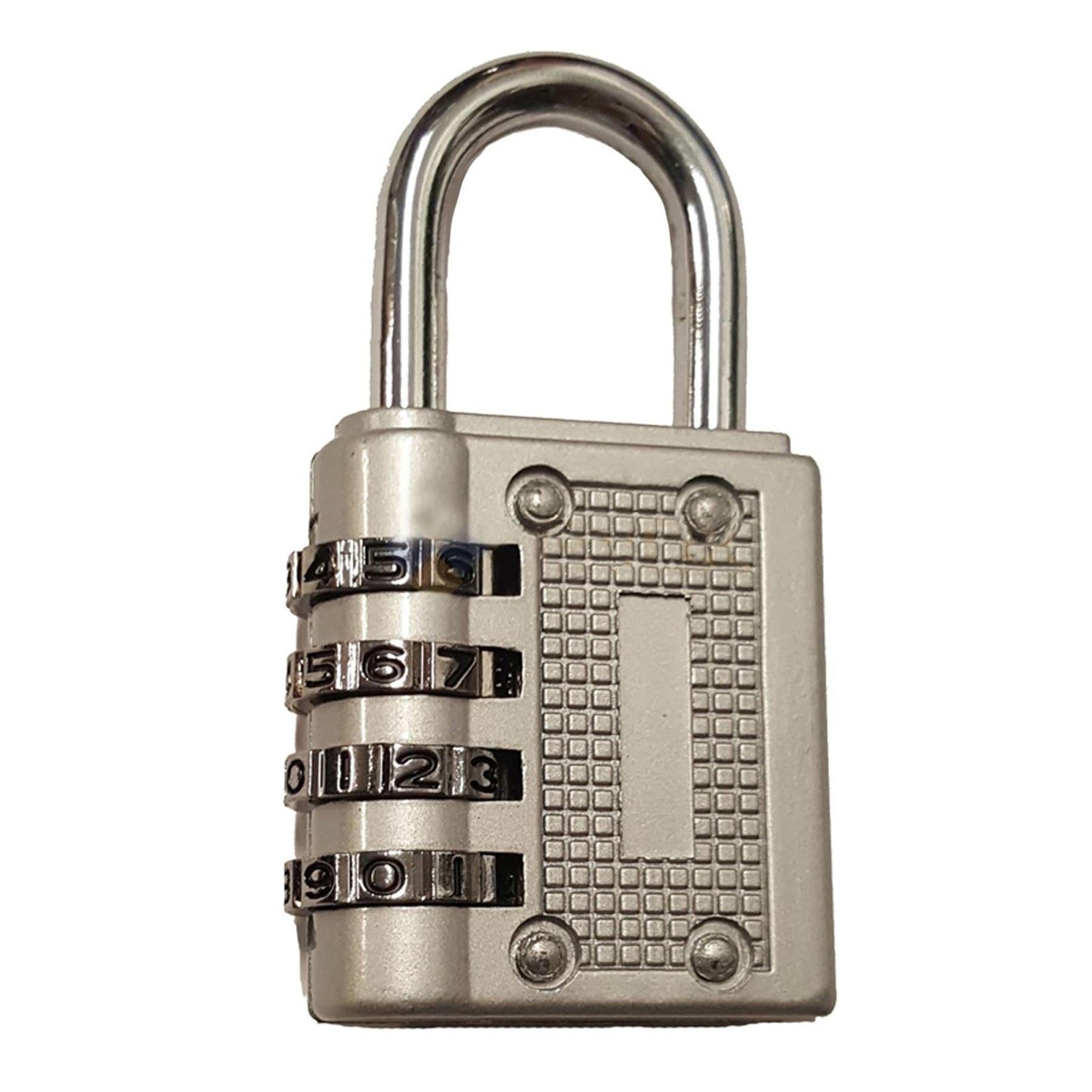 4 Digit Combination Padlock Heavy Duty Outdoor Lock Gym Travel Luggage Locker Grey - Image 6