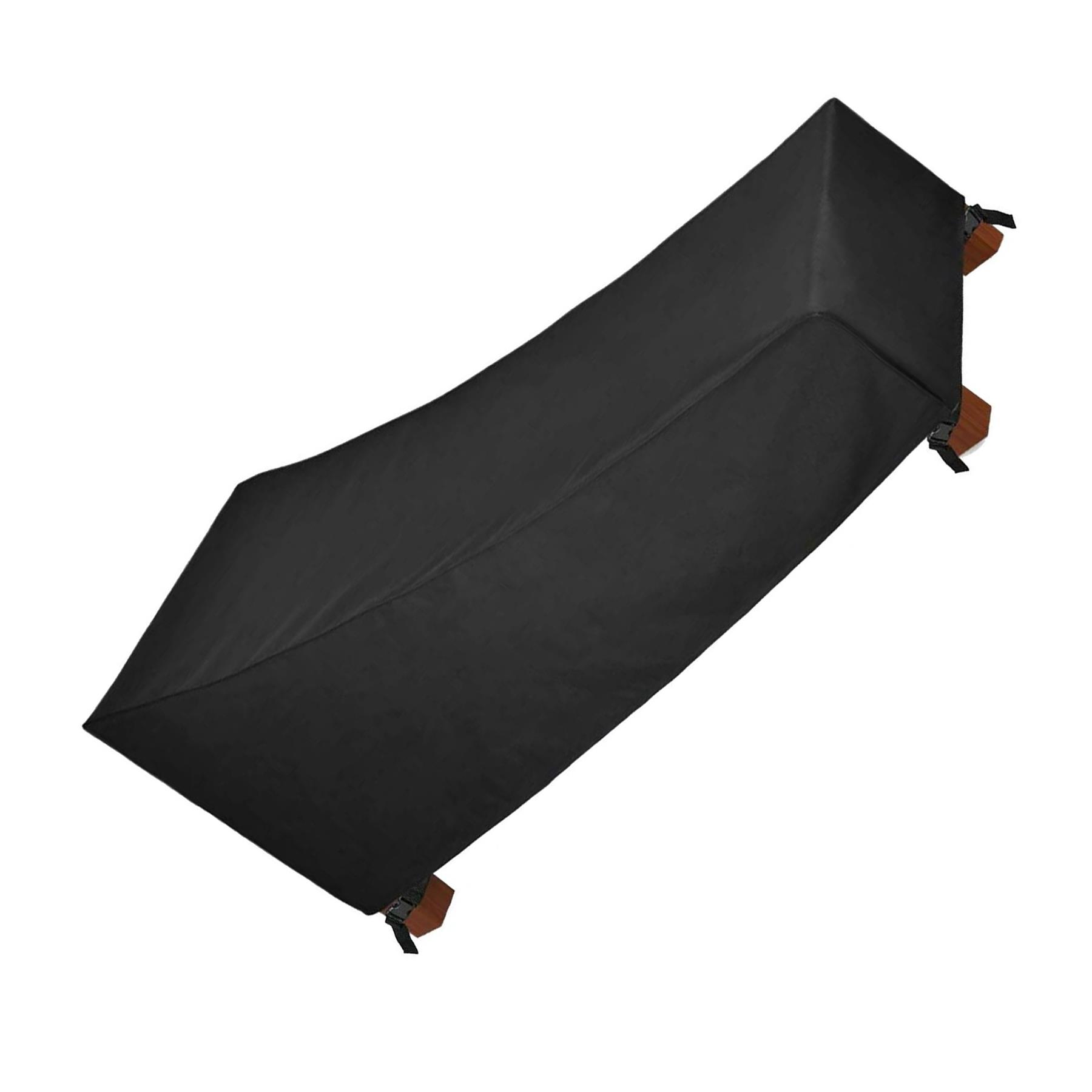 Garden Sun Lounger Cover 420D Polyester Water Repellent Windproof UV Resistant Outdoor Chair 200x80x40cm - Image 8