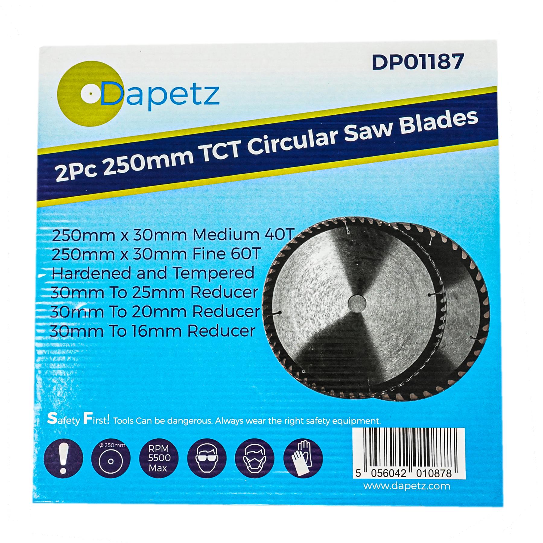 Circular Saw Blades 250mm 40 Teeth & 60 Medium/Fine Finish TCT Saw Disc Blades - Image 9