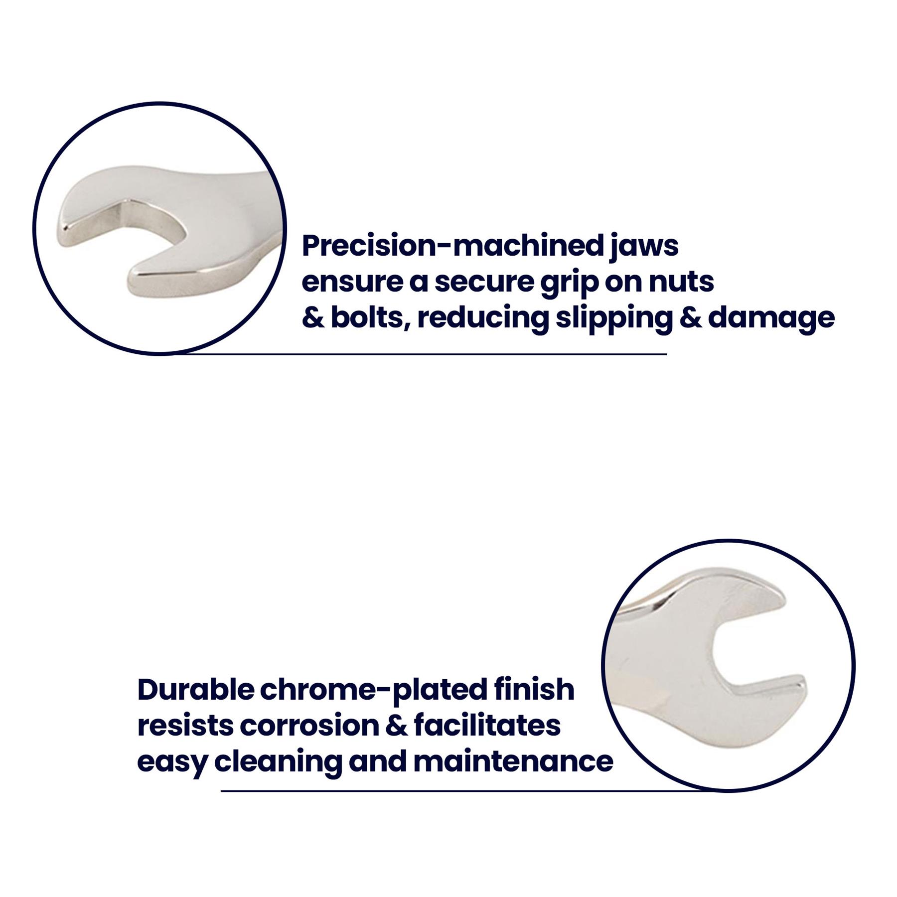 Open Ended Spanner 10/11mm Combination Spanner Chrome Mechanics Workshop Tools - Image 5