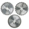 3Pc 184mm TCT Circular Saw Blades 20, 24 & 40 Teeth With Adapter O Rings 185mm