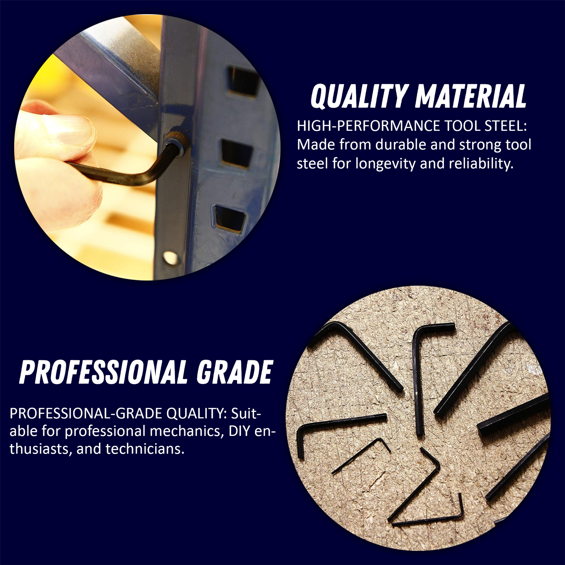 Imperial Hex Allen Key Expert Set Allan Alan Alen - 10 Piece 1/16"-3/8 - Image 3