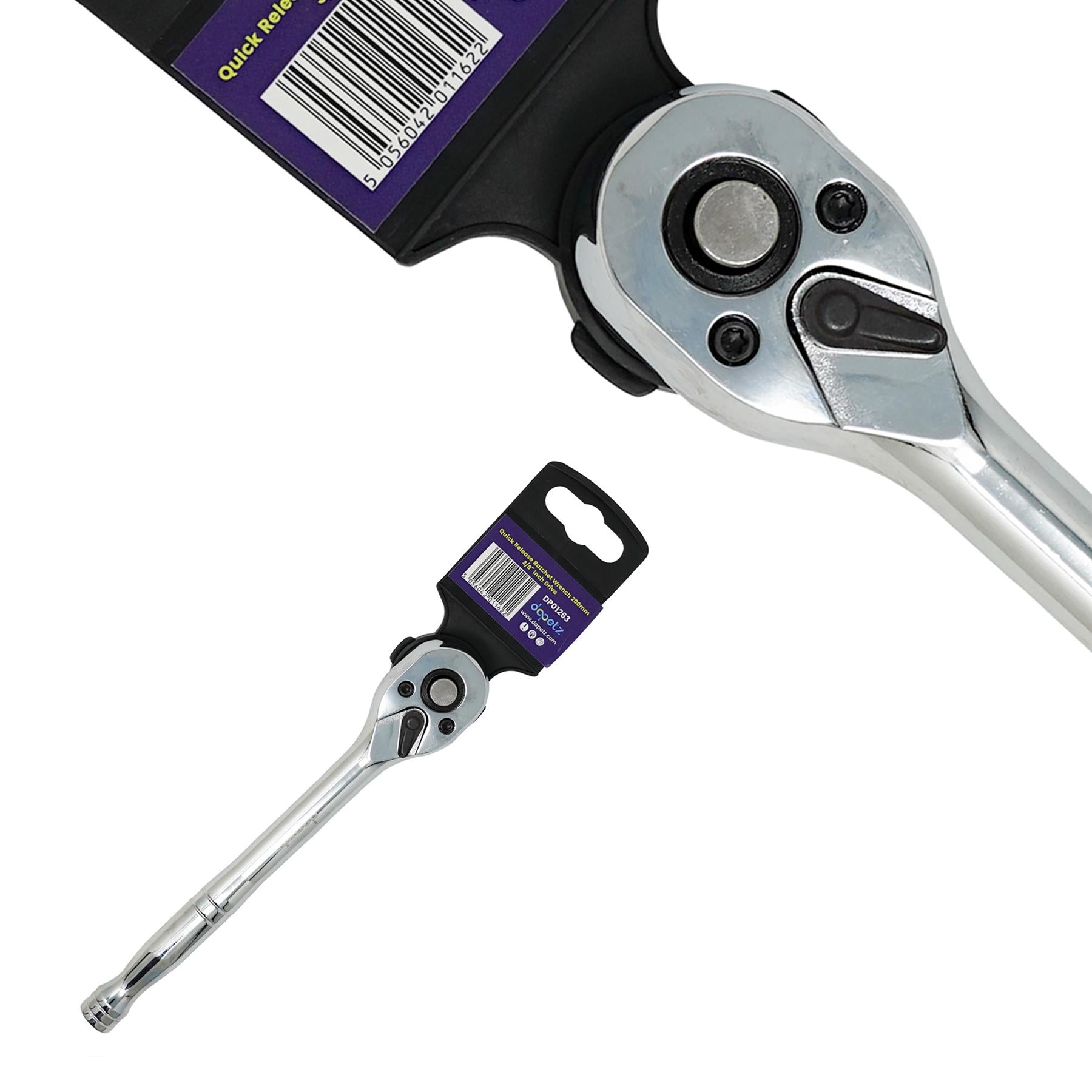 Professional 3/8" Drive Quick Release Reversible Ratchet Socket Wrench - Image 10