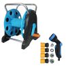 45M Portable Reinforced Tough Garden Hose Pipe Reel Cart Trolley Standing