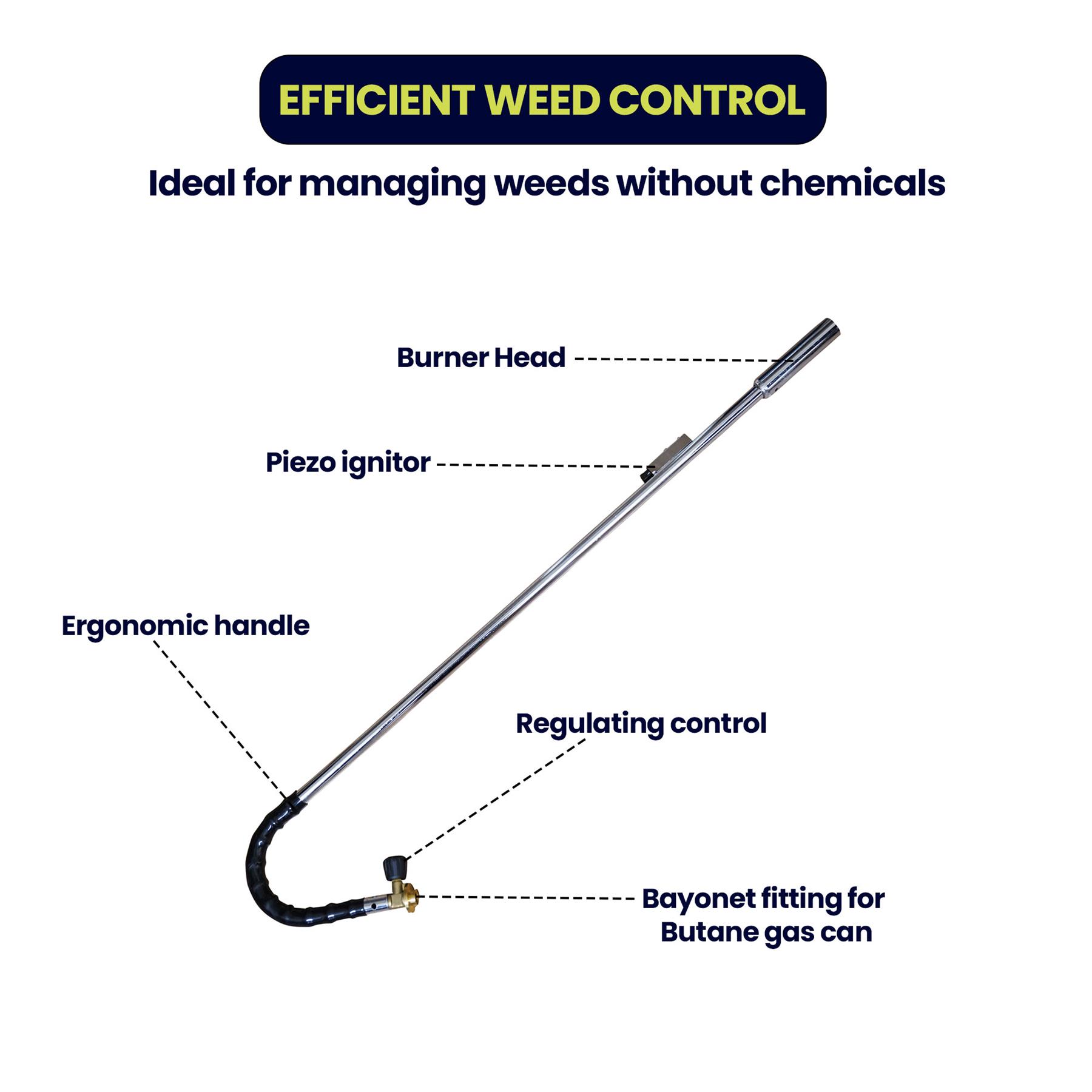 Gas Weed Burner with Auto Ignition Adjustable Flame Butane Compatible Eco-Friendly Weed Killer Wand - Image 4