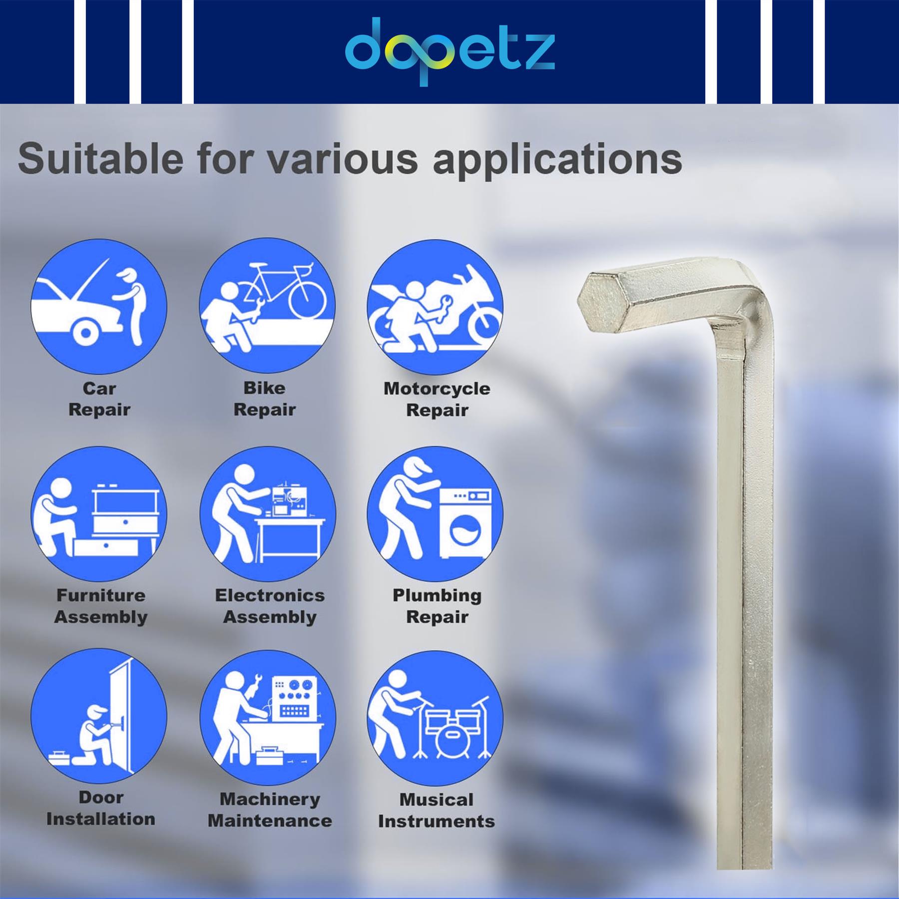 Imperial Hex Allen Key Expert Set Allan Alan Alen - 10 Piece 1/16"-3/8 - Image 4