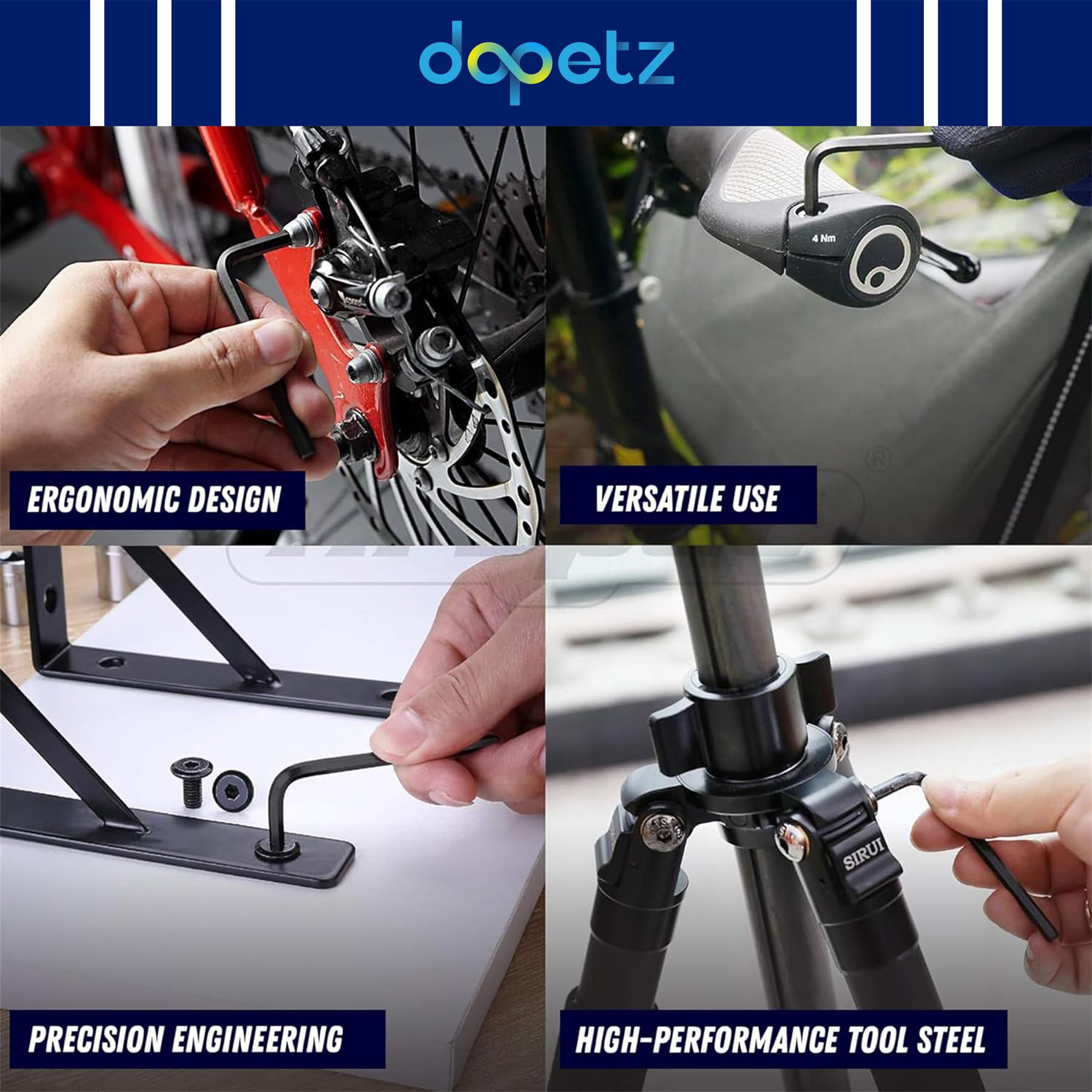 Imperial Hex Allen Key Expert Set Allan Alan Alen - 10 Piece 1/16"-3/8 - Image 6