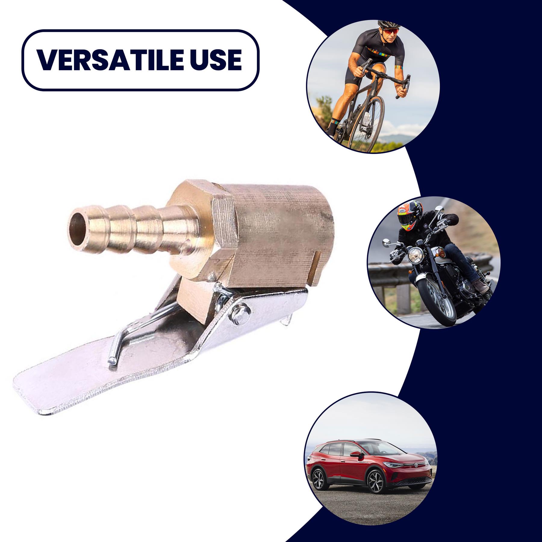 Brass 6mm Car Tyre Inflator Valve Connector Air Chuck Tire Clip Lock-on - Image 5