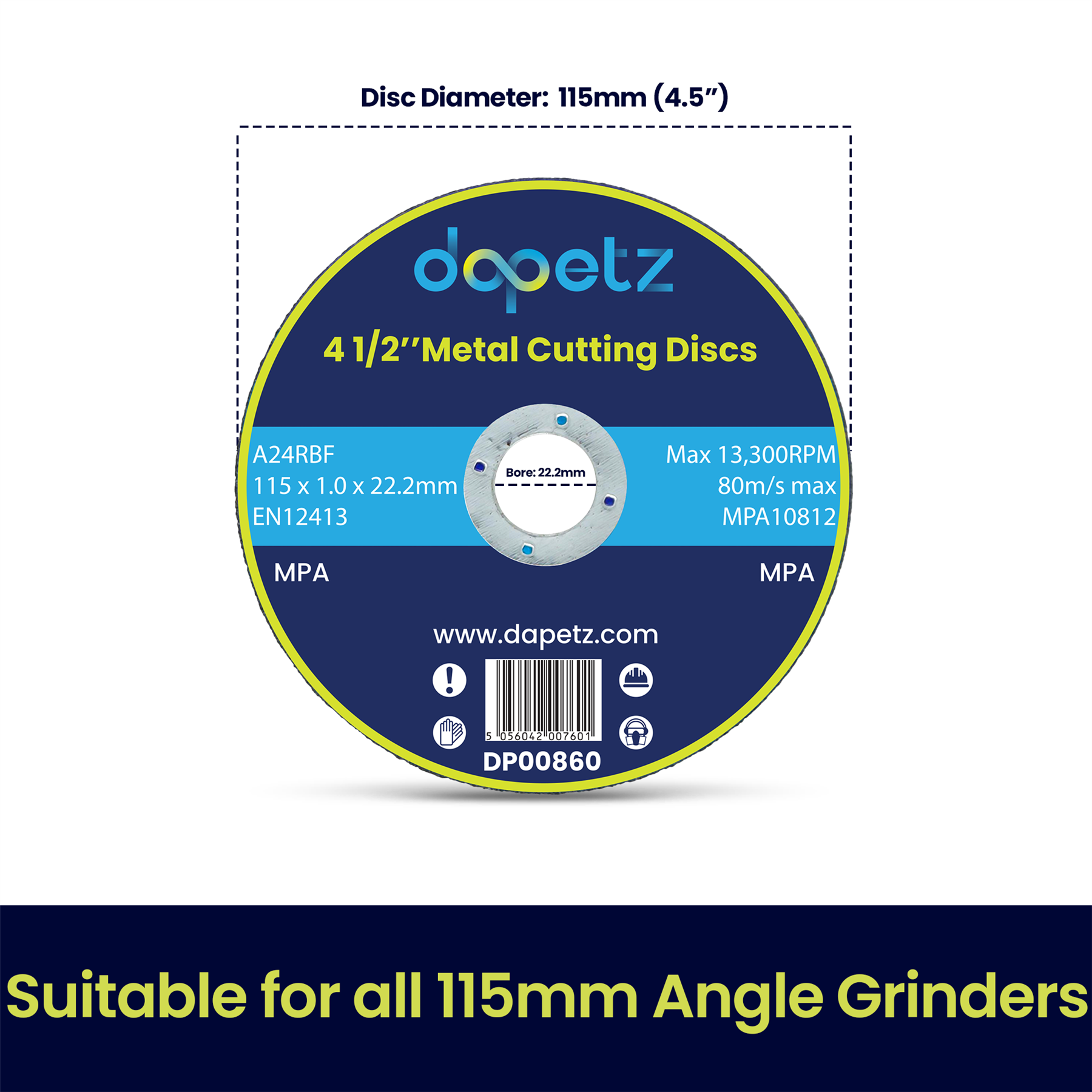 4.5" Ultra Thin Metal Cutting / Slitting Discs 115mm For Angle Grinder 50PCS - Image 6