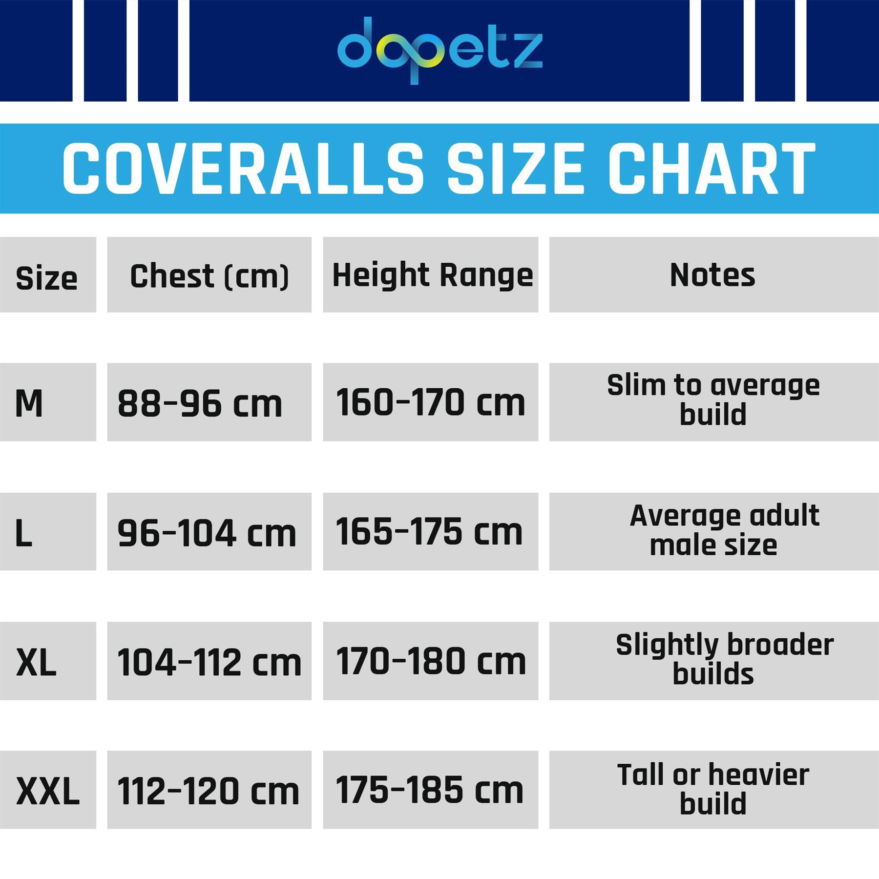 Disposable Paper Suit Protective Overall Coveralls Large 175cm 69" New - Image 5