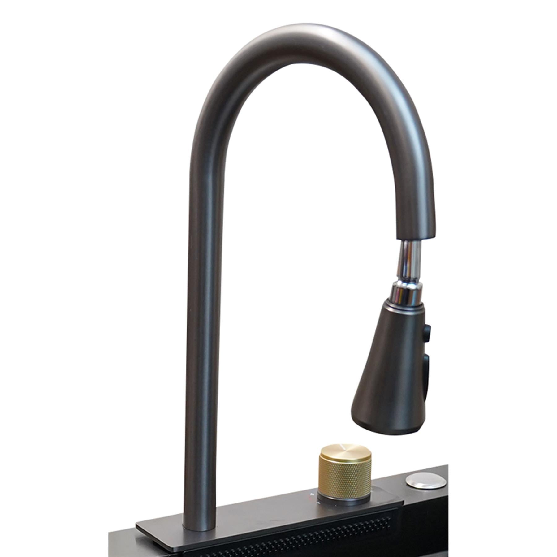 Kitchen Sink With Tap Multi-Purpose Nano Wash Basin Stylish Creative Sinks Black - Image 2