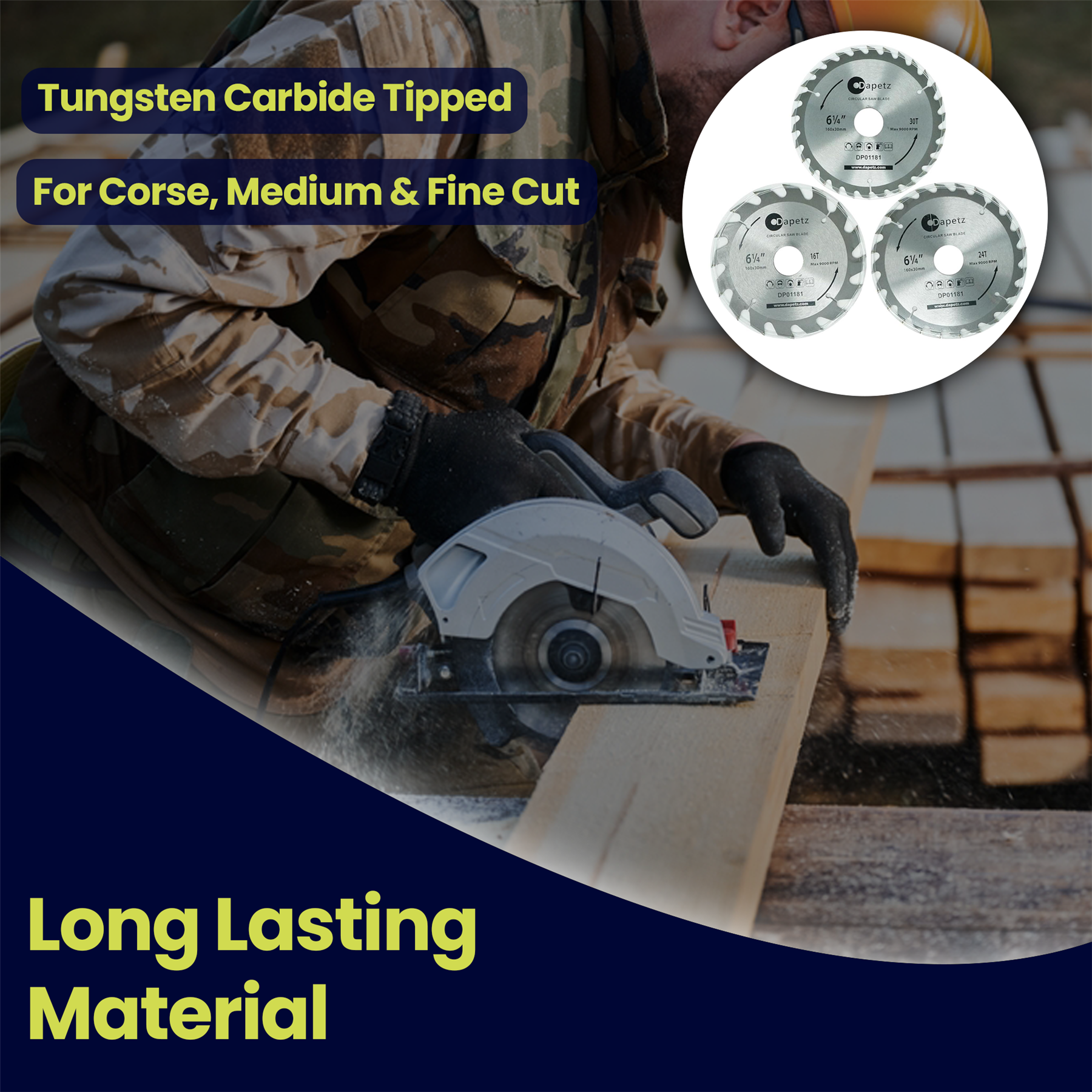 3 Circular Saw Blades 160mm Dia (6 1/4") 30mm Bore 20 & 16 mm Reduction Ring - Image 5