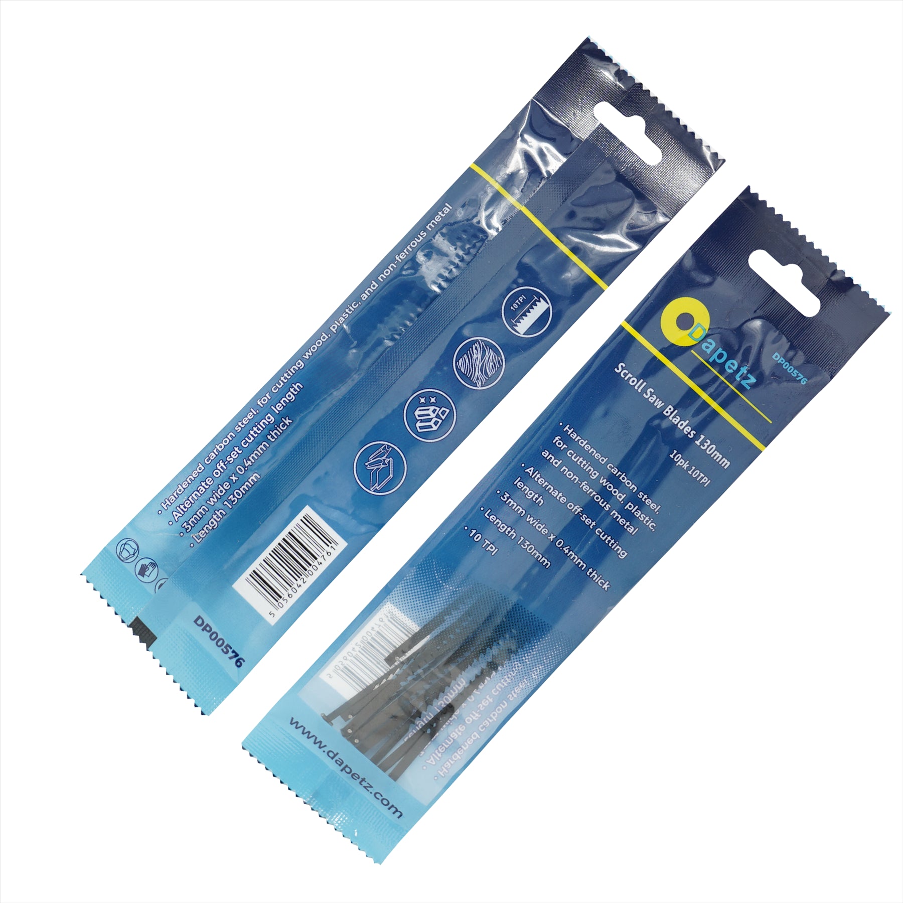 Scroll Saw Blades 10TPI Hardened Carbon Steel Pin Ended 130mm Long 10 PC - Image 3