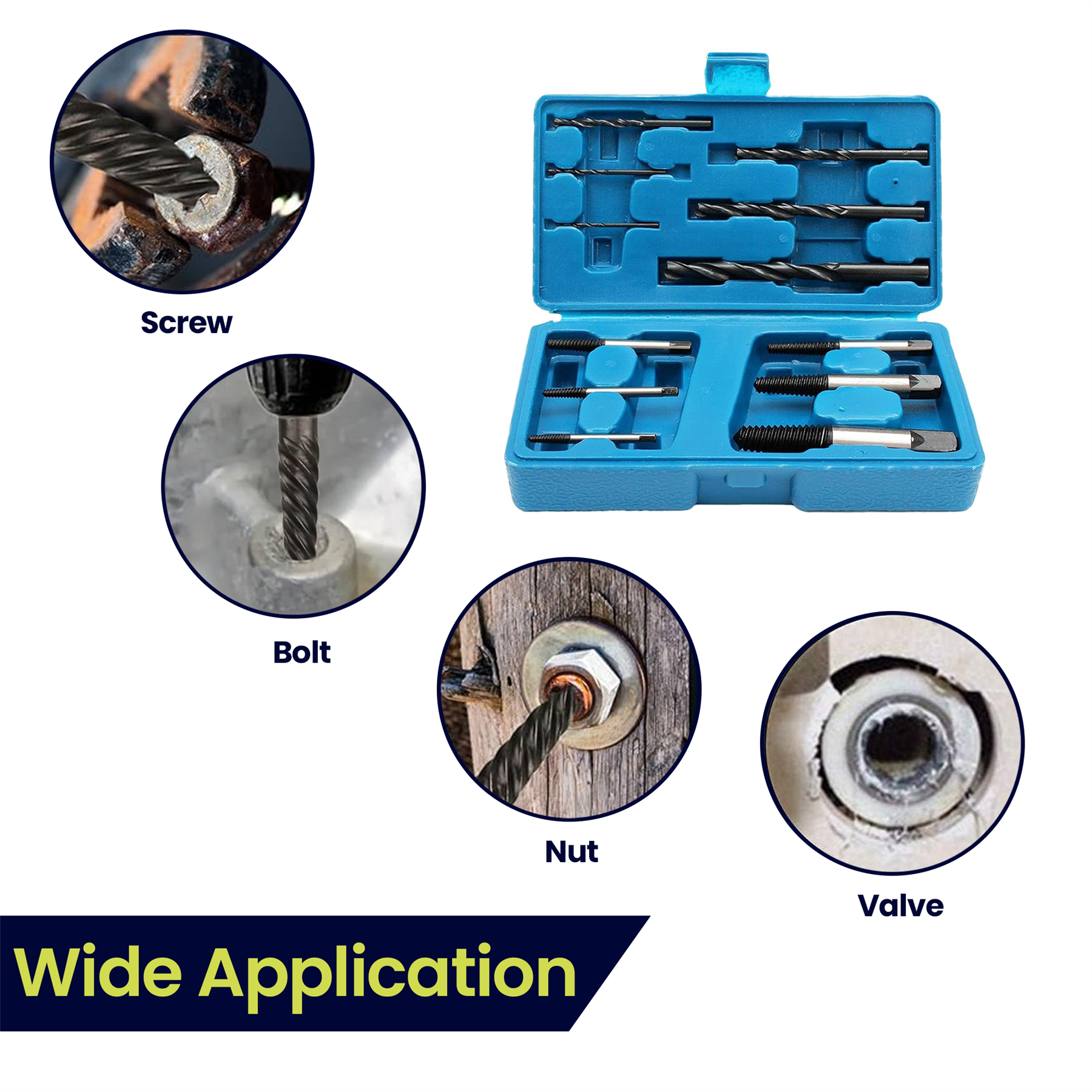 12Pcs Damaged Broken Screw Extractor Stud Puller Bolt Remover Easy Out Set - Image 7