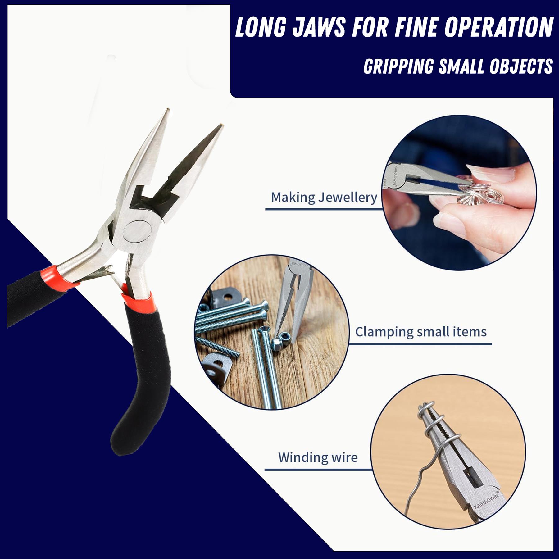 Jewellery Making Flat Nose Mini Plier Modelling Beading Wire Cutter Tool Set - Image 4