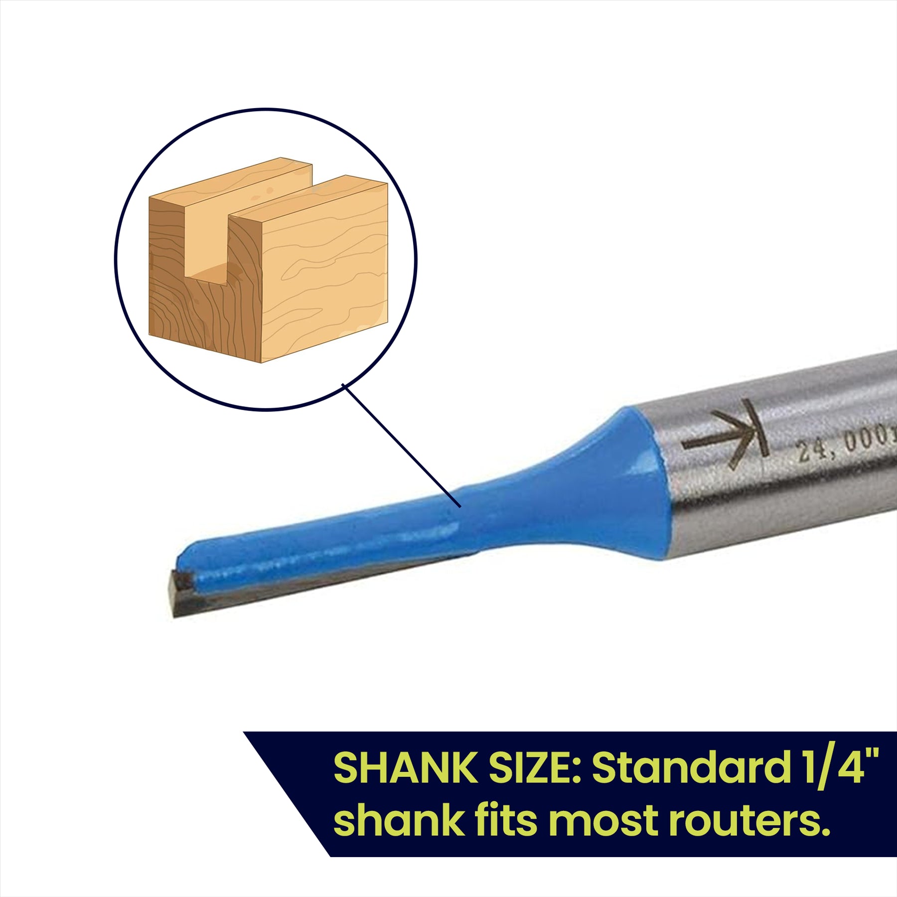 Straight 2 Flute Router Bit Cutter 1/4" Shank Carbide TCT Groove Metric 3 x 12mm - Image 5