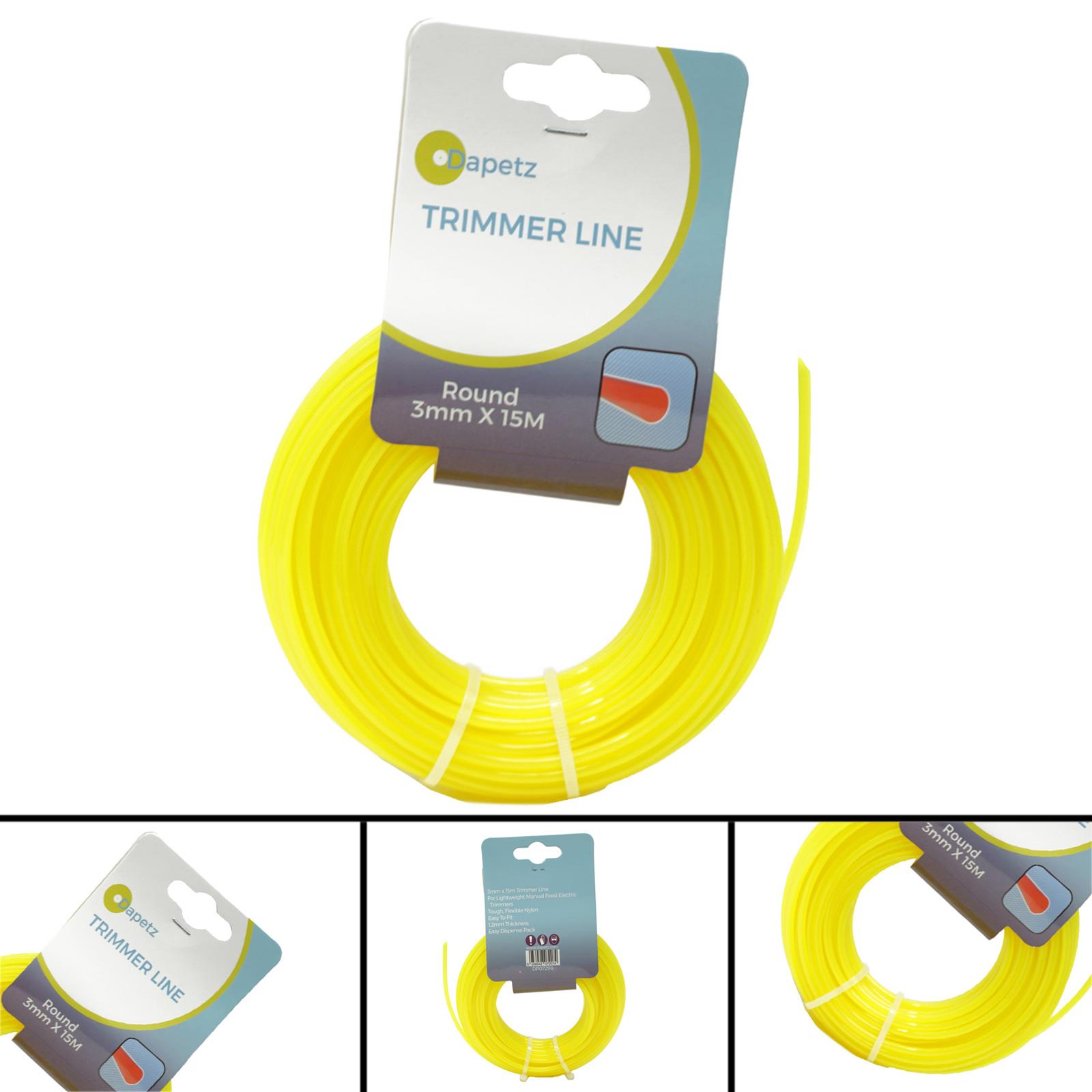Yellow Strimmer Line 3mm x 15m Professional Nylon Round Trimmer Wire for Grass Trimmers Brushcutters - Image 7