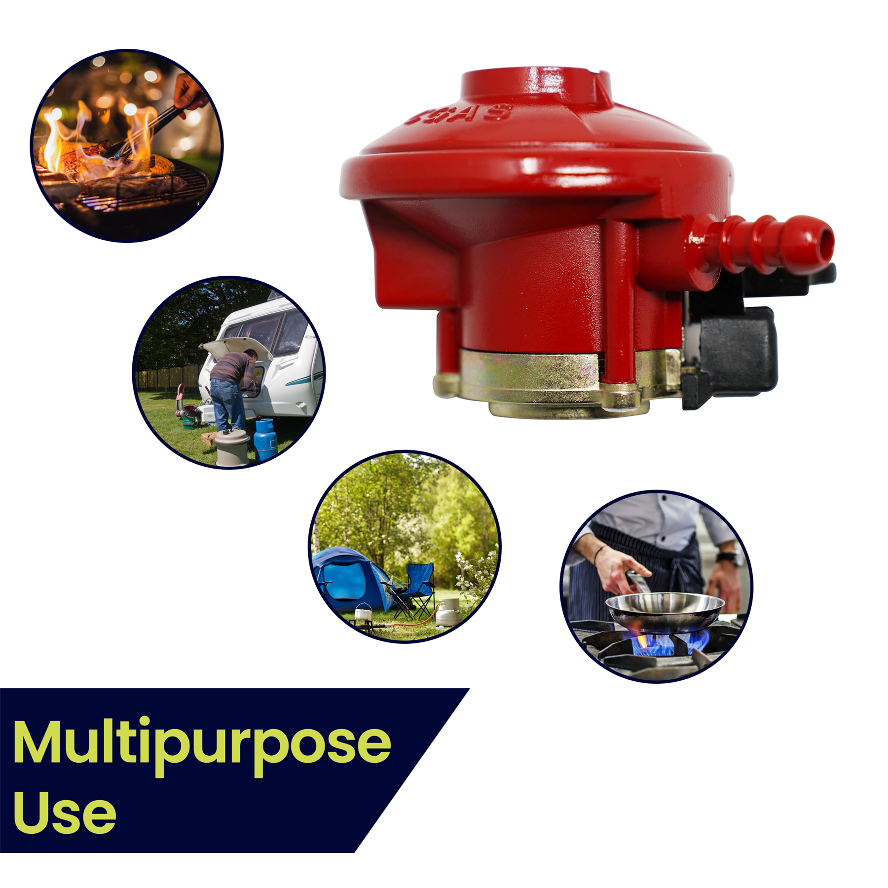 Propane Gas Clip On Regulator 27mm Flowgas Calor BP 5,10,15 KG Patio Gas 37mbar - Image 7