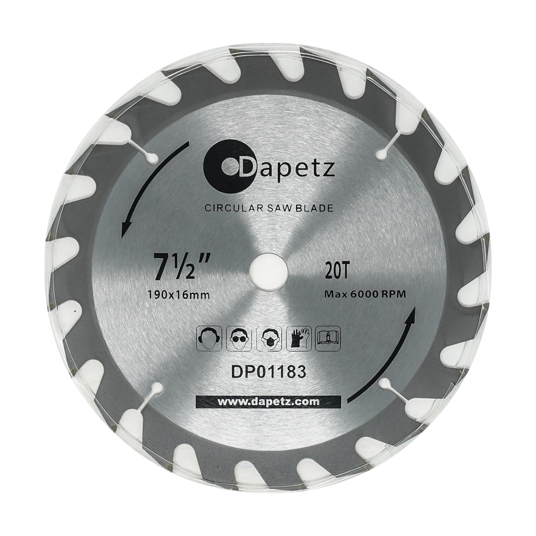3Pcs TCT Circular Wood Saw Blades 190mm 20-40 Teeth 16mm Bore - Image 2