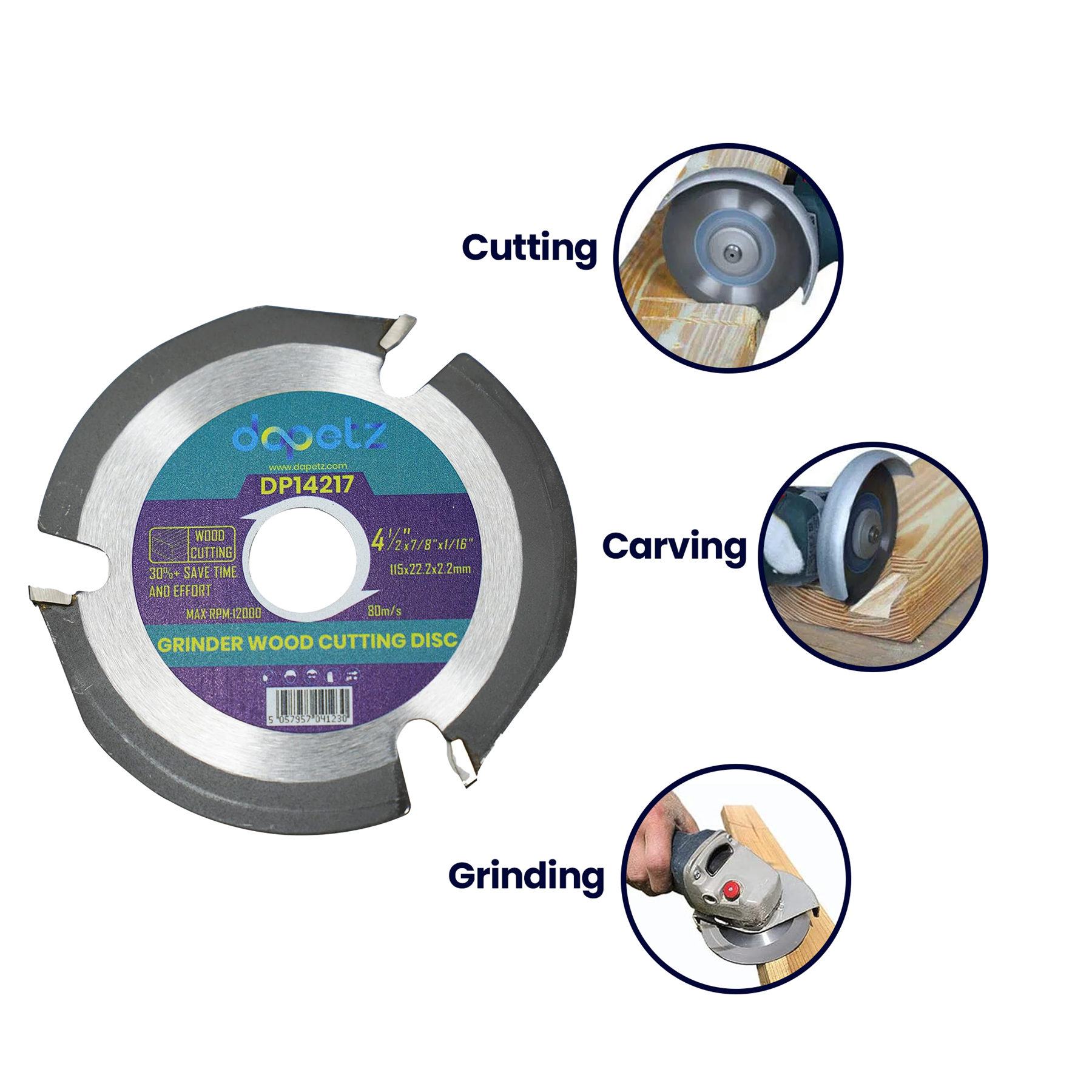 Grinder Wood cutting Disc Multi-Purpose Blade Saw Disc Blade 115mm - Image 5